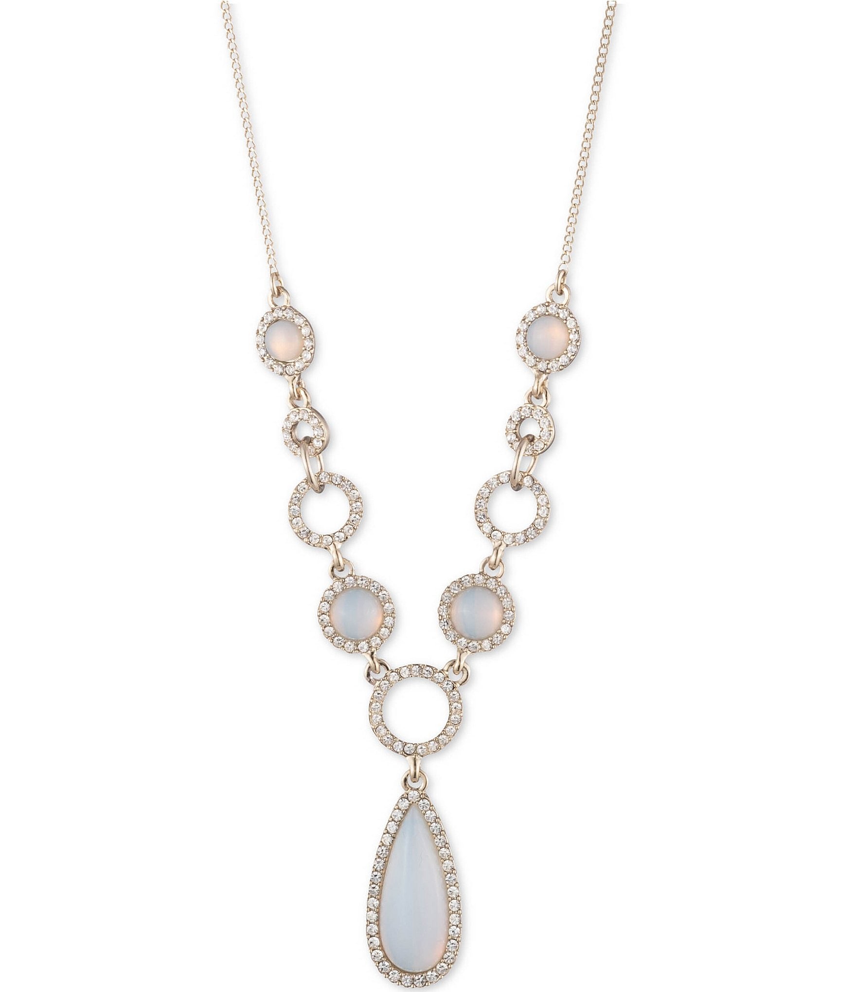 Givenchy Crystal Link Y Necklace | Dillard's