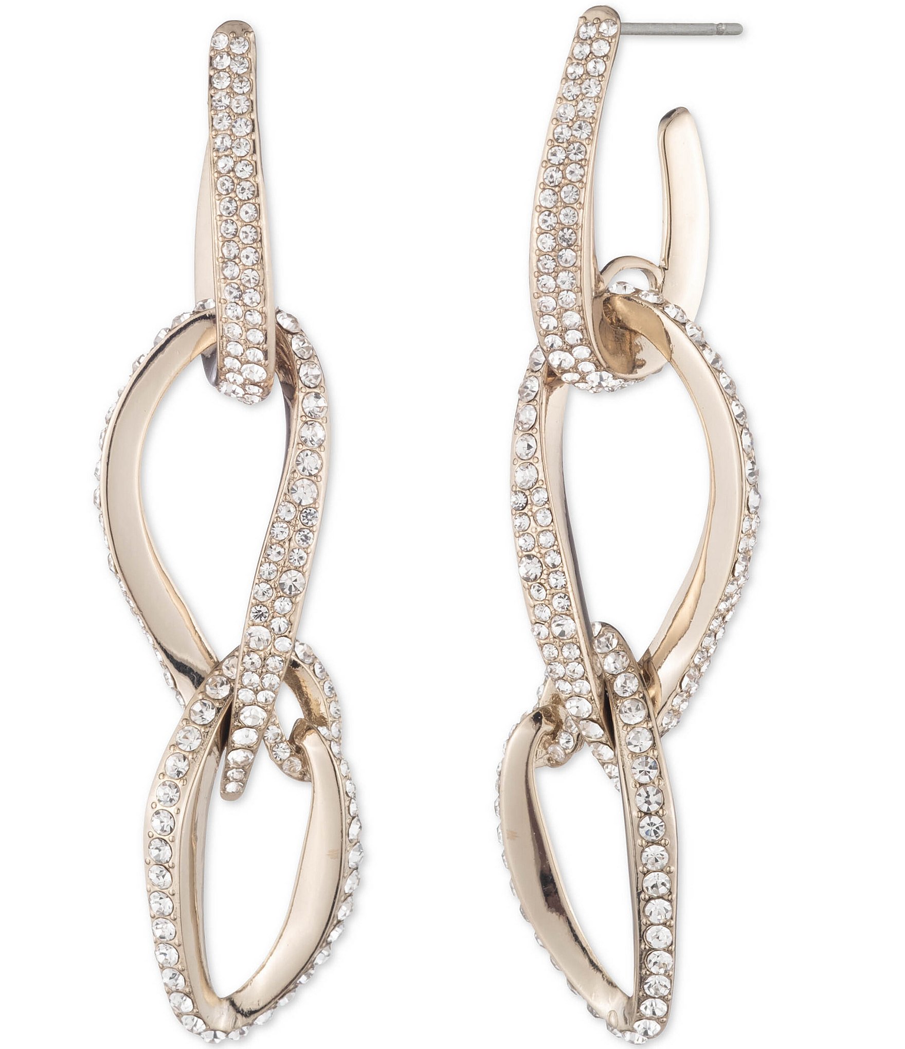 Givenchy Crystal Pave Link Drop Earrings | Dillard's