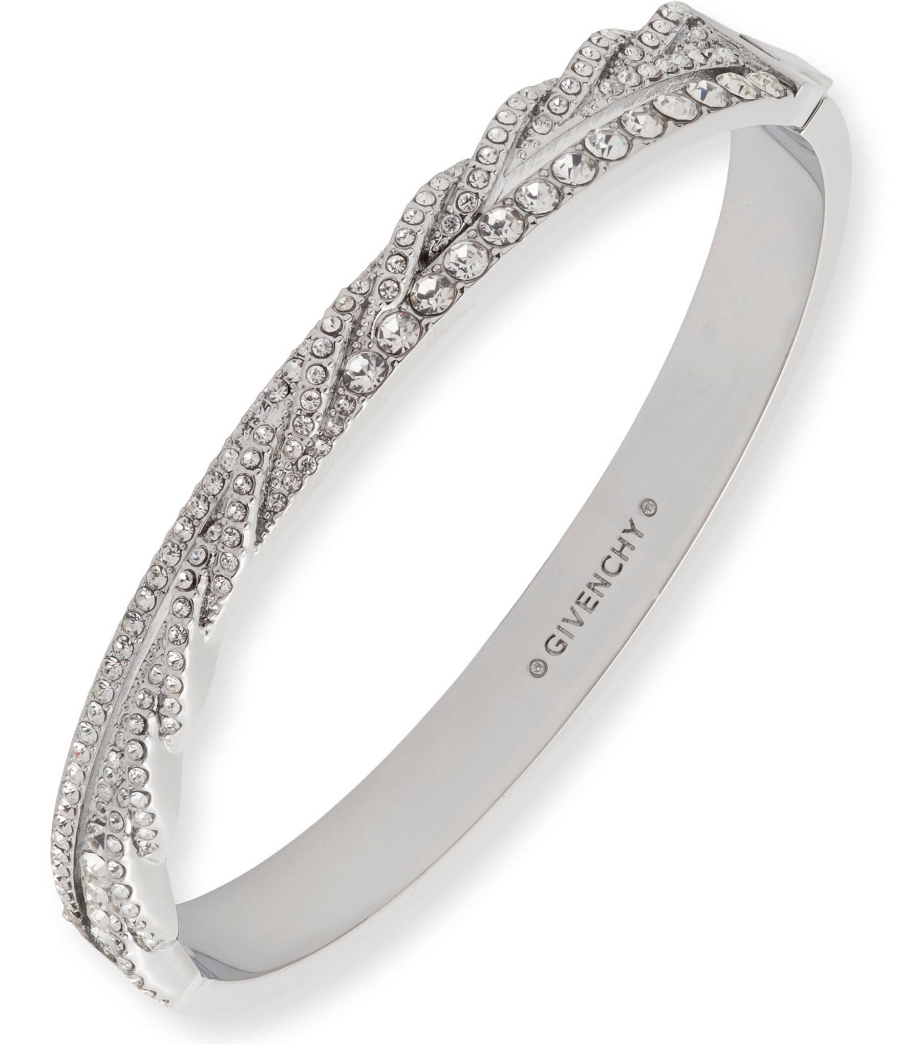 Givenchy Crystal Pave Twist Bangle Bracelet