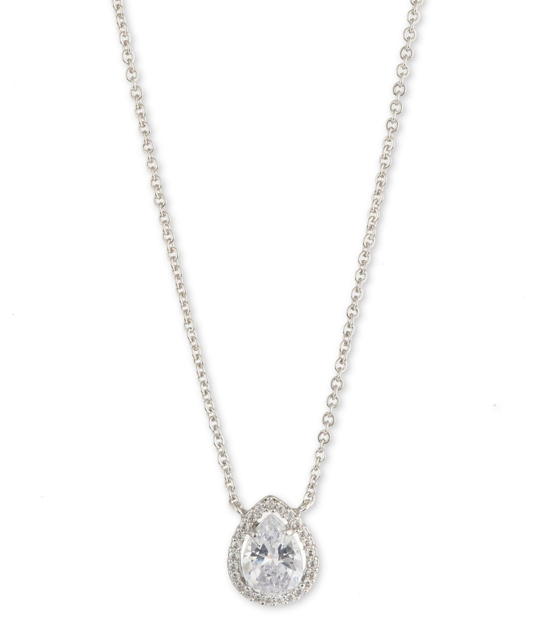 Givenchy CZ Pear Pendant Necklace | Dillard's