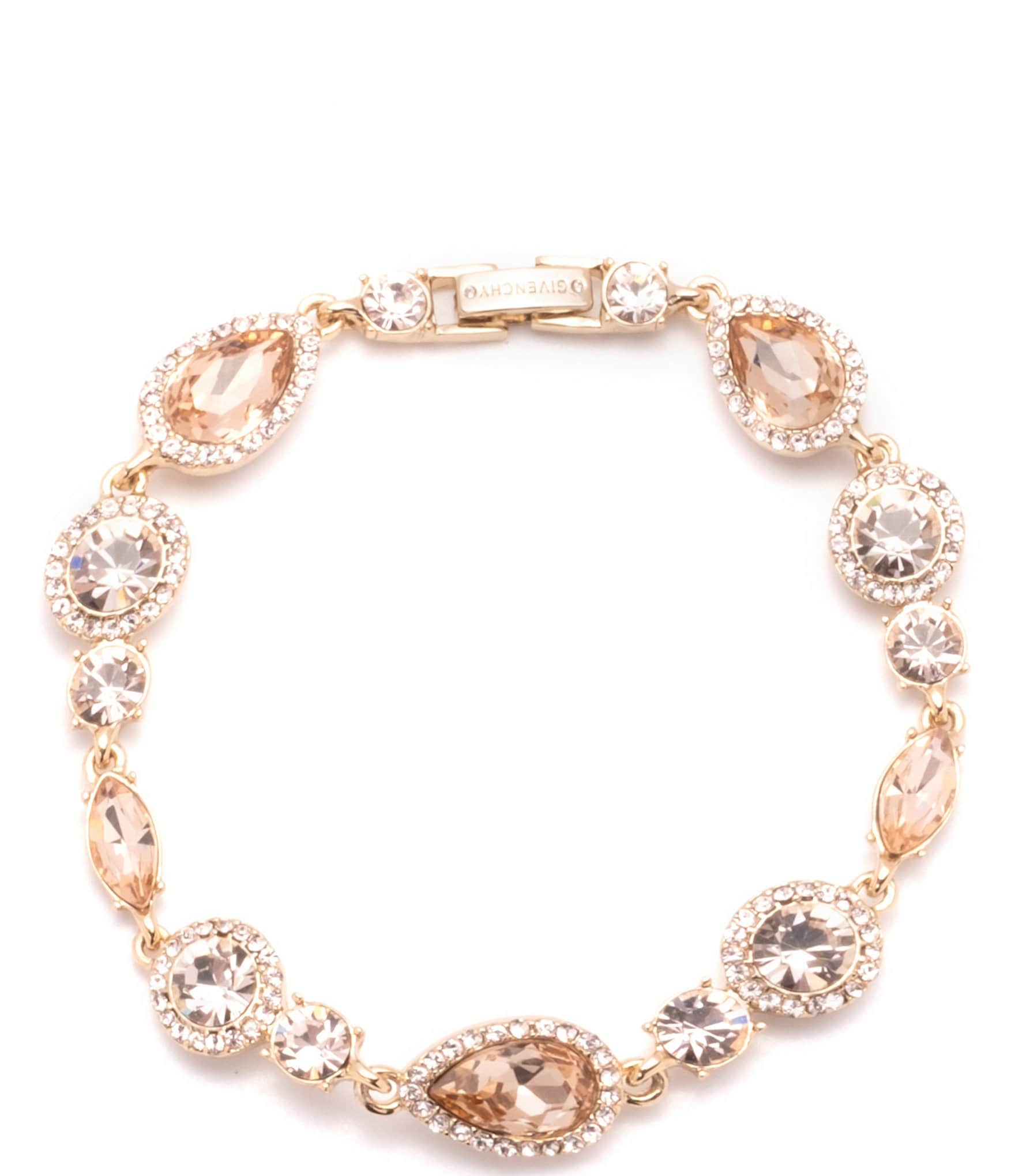 Givenchy Gold Tone Stone Line Bracelet | Dillard's