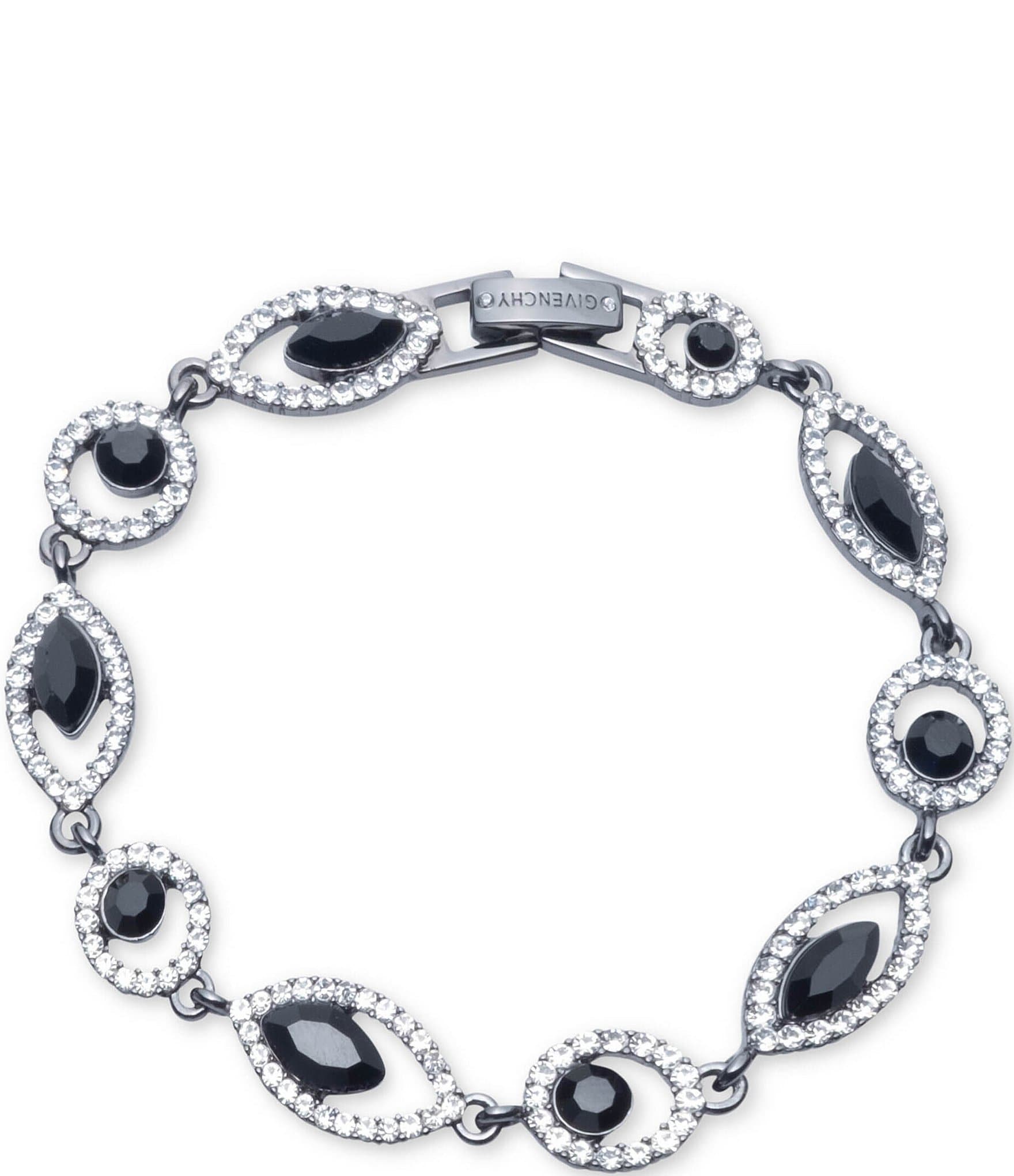 Givenchy Hematite Tone Jet Stone Flex Line Bracelet | Dillard's