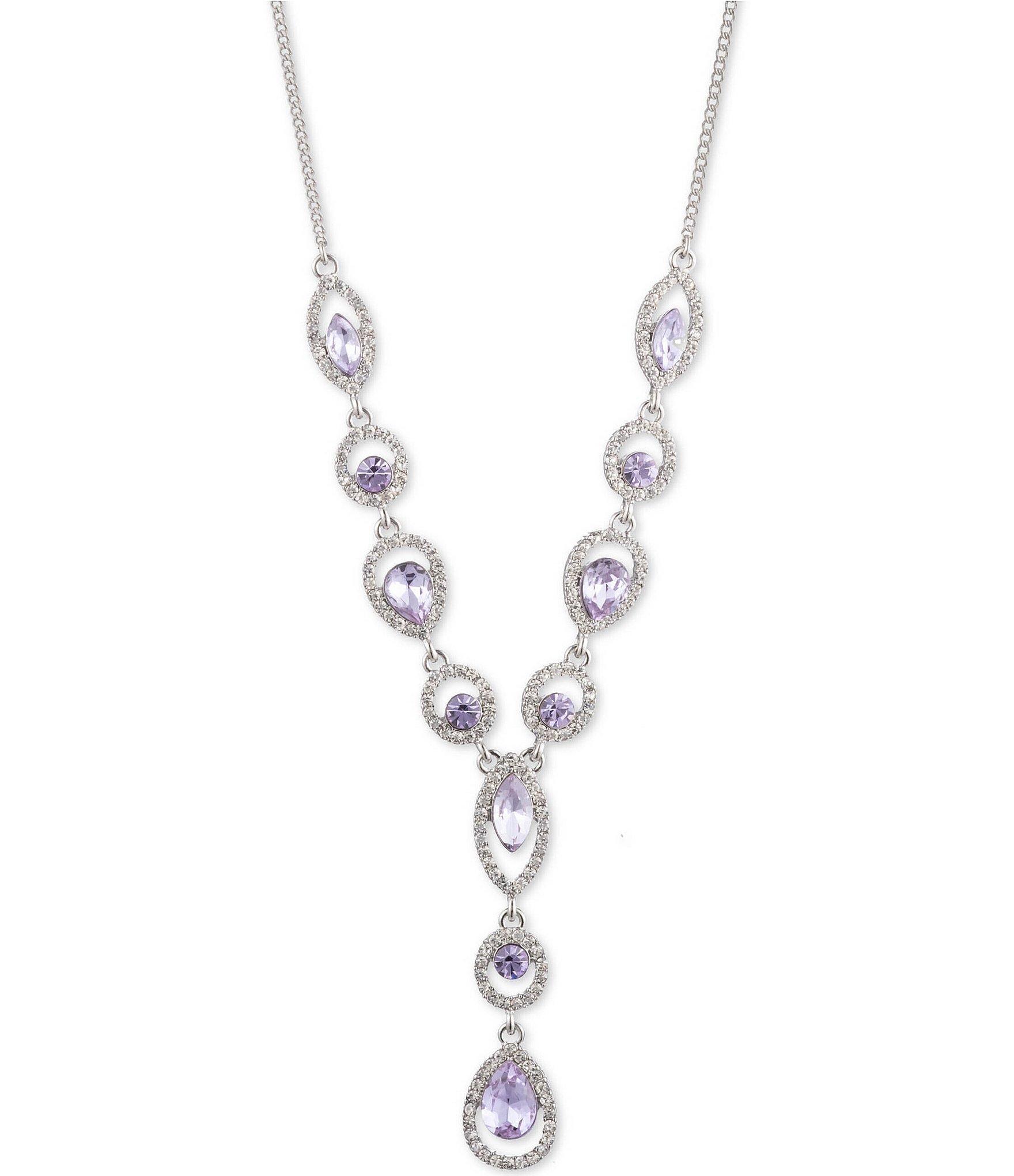 Givenchy Violet Crystal Y Necklace | Dillard's