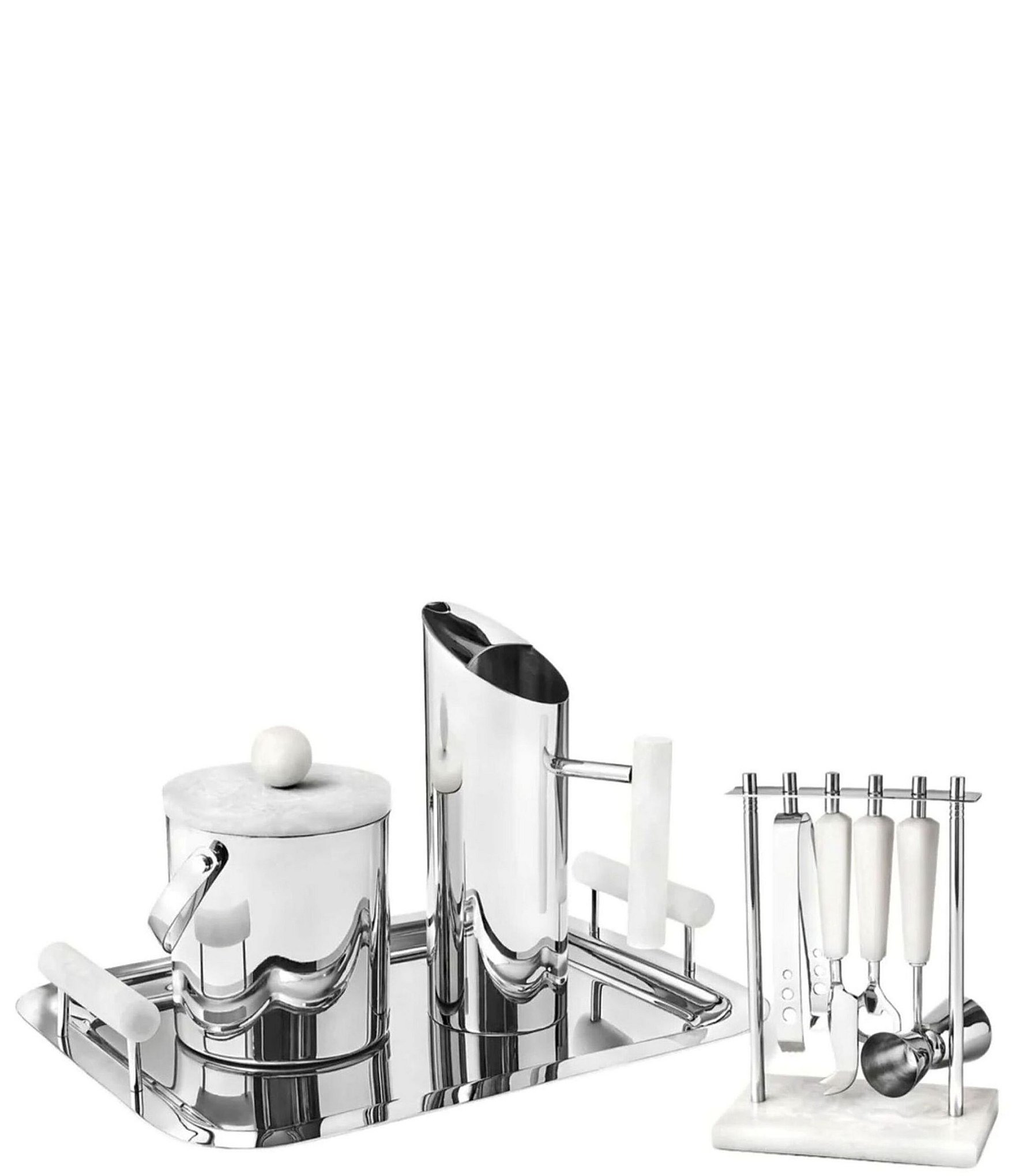 Godinger Azure Collection Rectangular Bar Tray, 18#double;