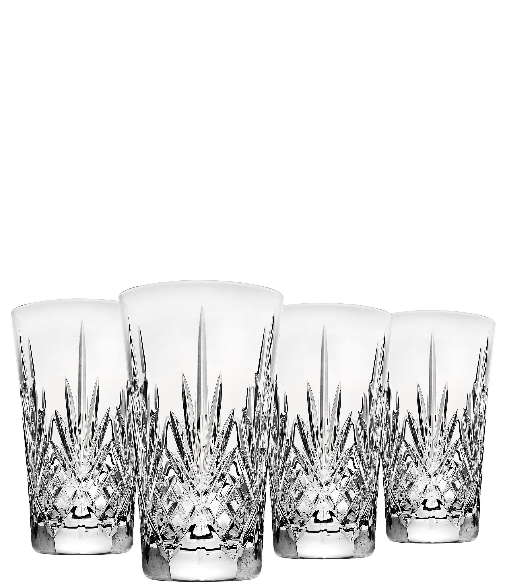 Dublin Cut Crystal Whiskey Glasses, Set of 4