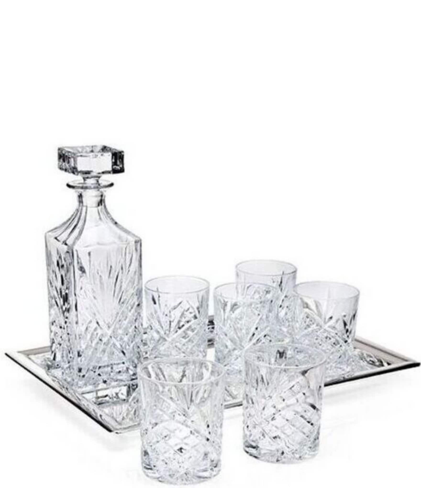 Dublin Crystal Bedside Night Carafe Tumbler Glass Lid Decanter Whiskey 