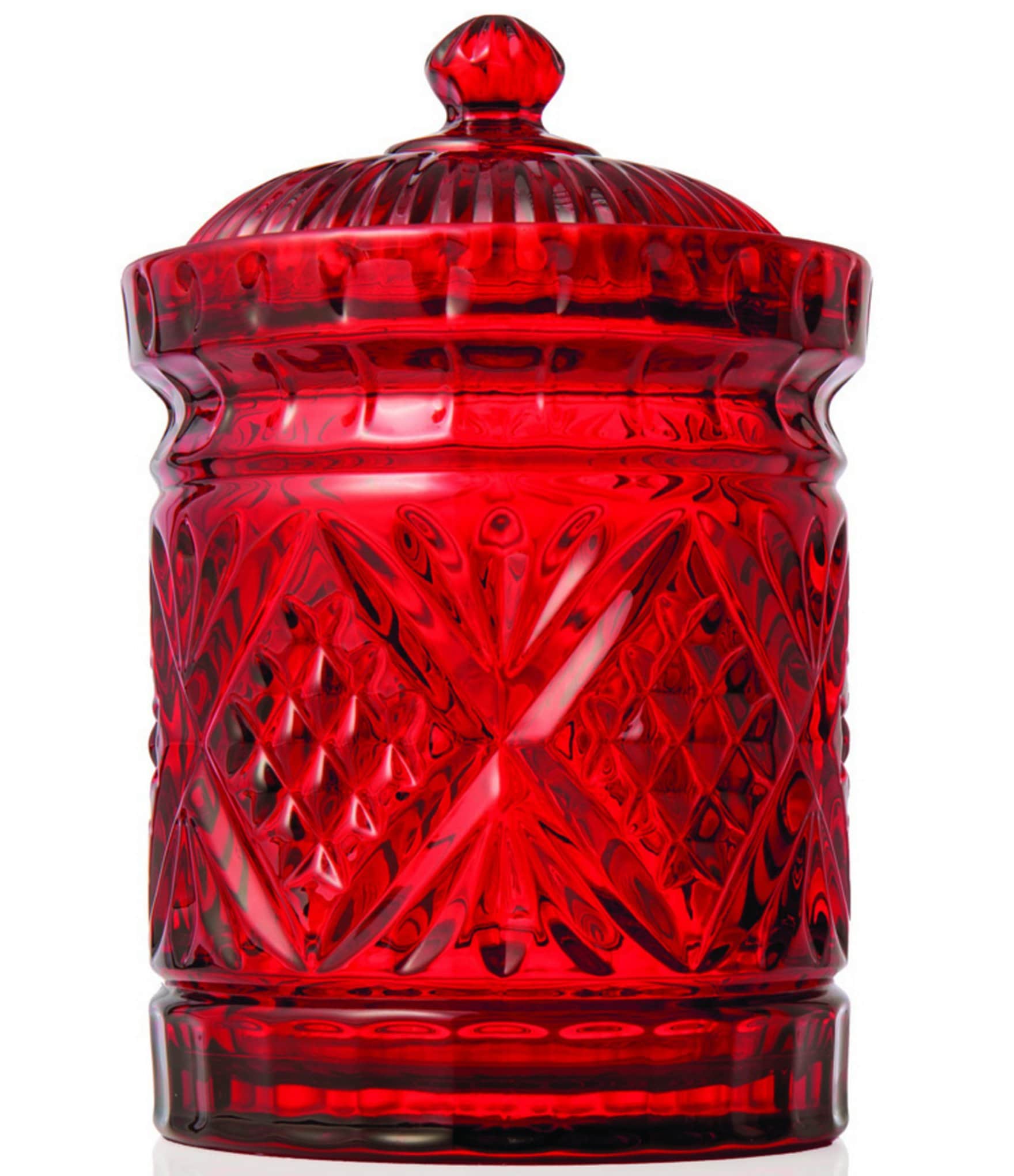 Godinger Dublin Red Crystal Kitchen Canister