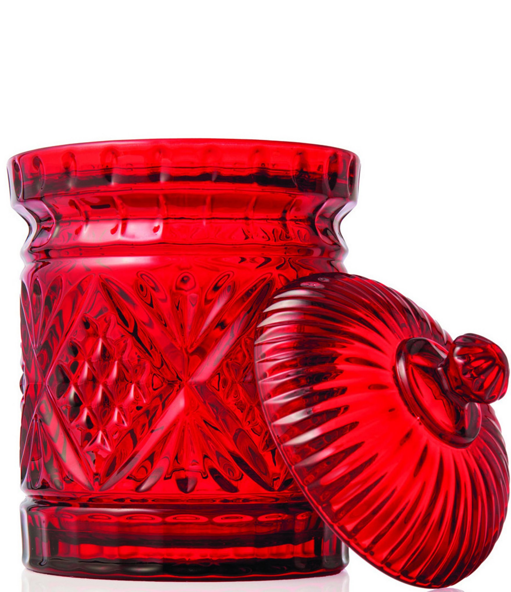 Godinger Dublin Red Crystal Kitchen Canister