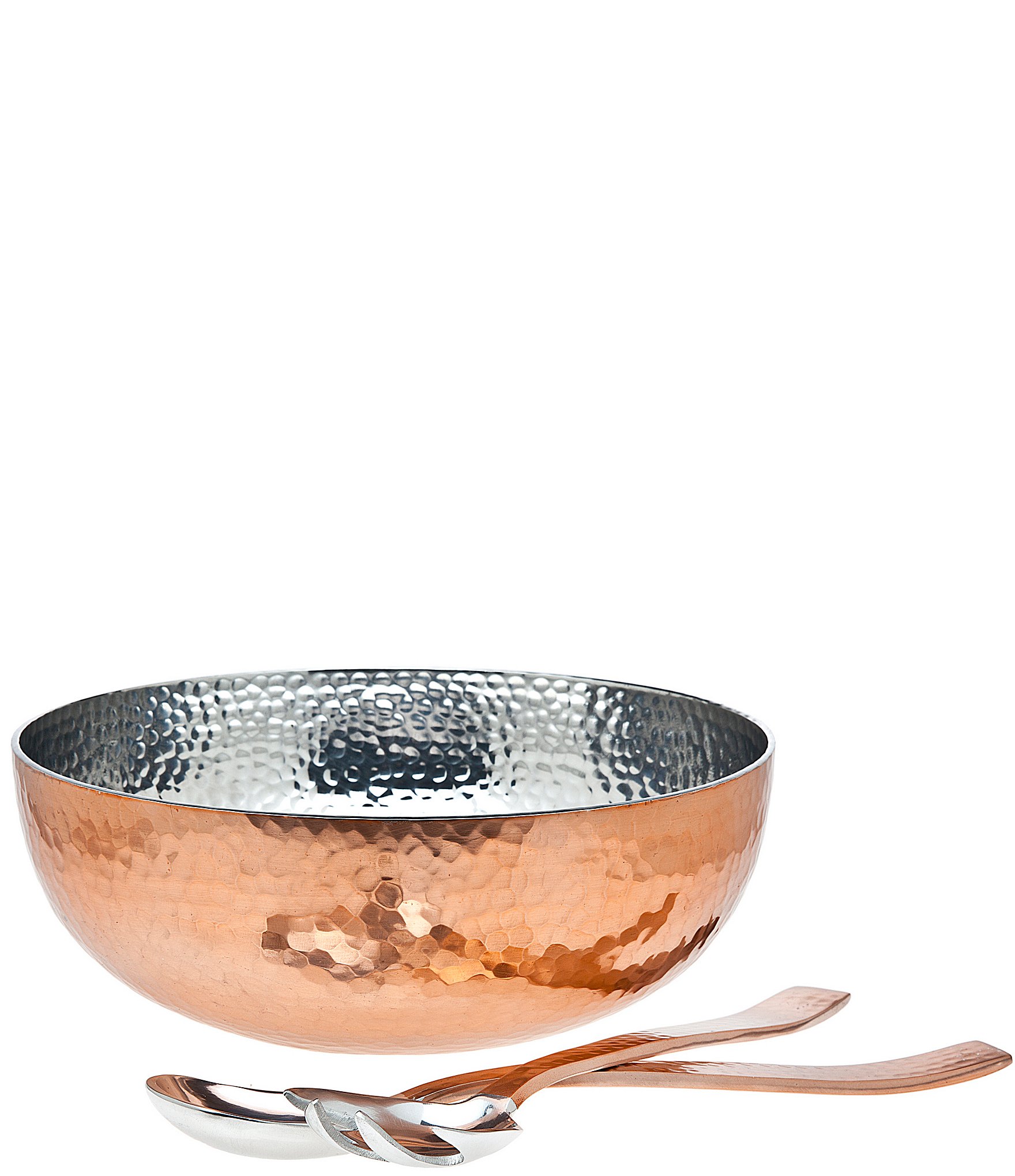 Hammered Copper Stainless Steel Mixing Bowls Set