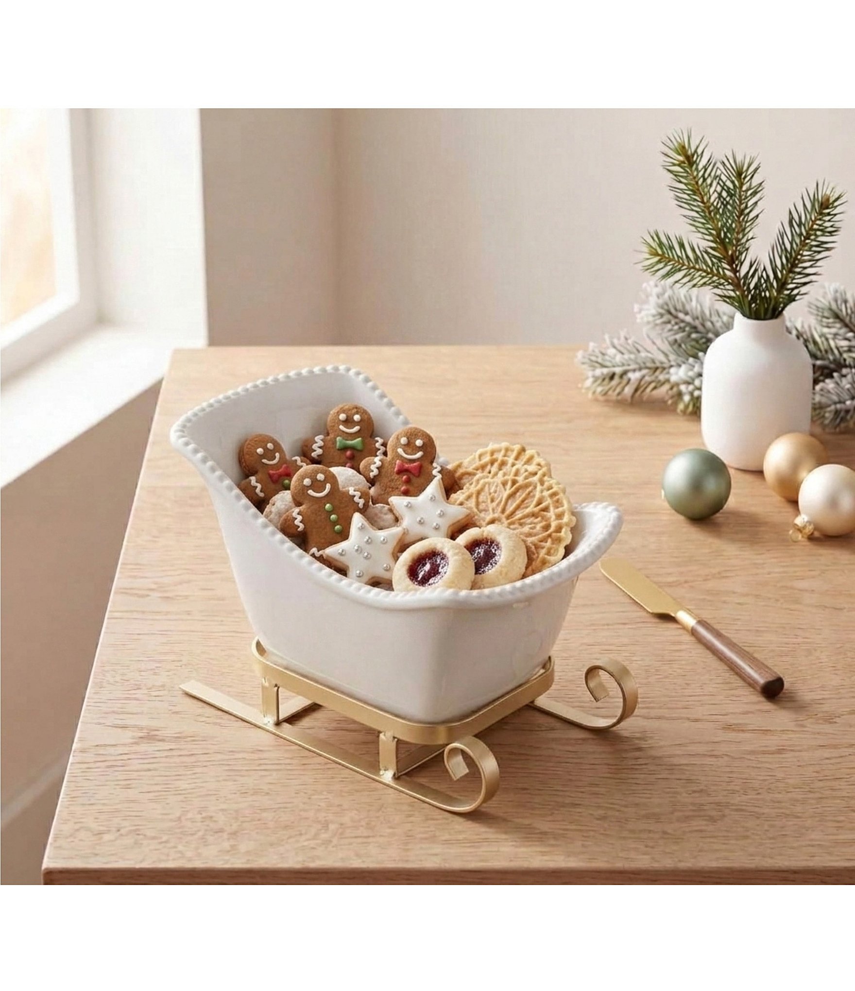 Godinger Sleigh Gold Salad Bowl