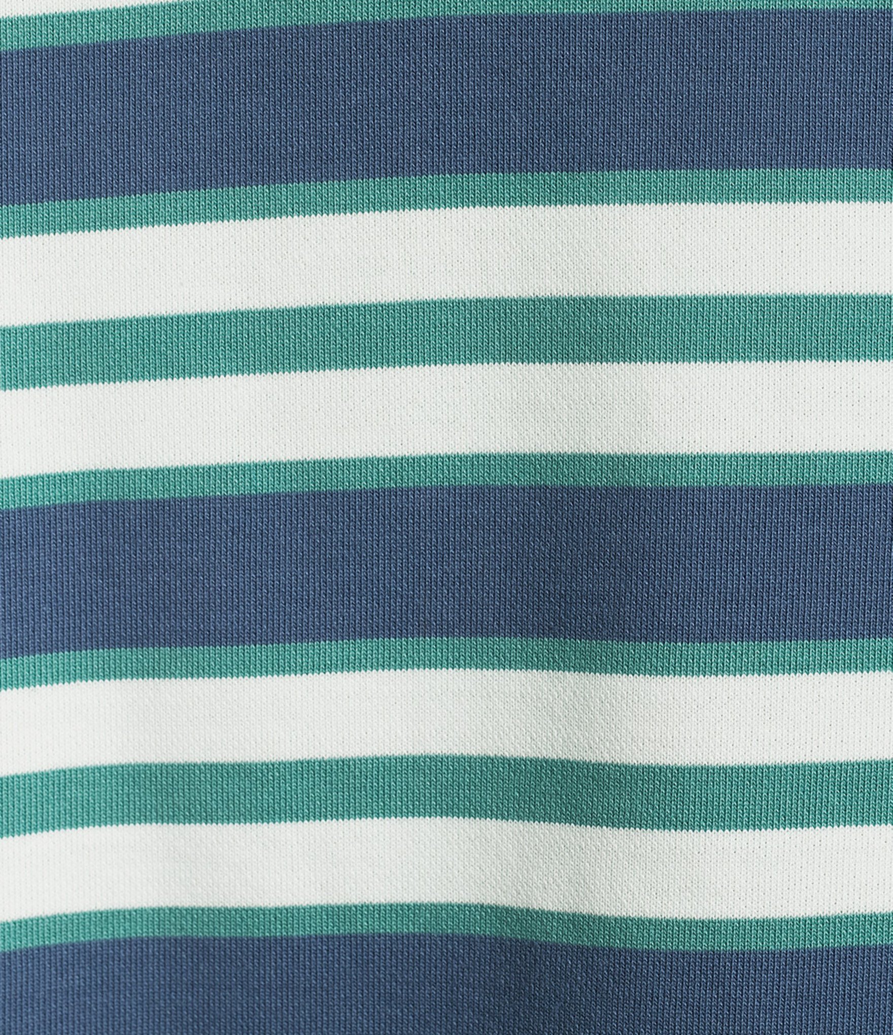 GOLD HINGE Double Striped Rugby Collared Neck Long Sleeve Top