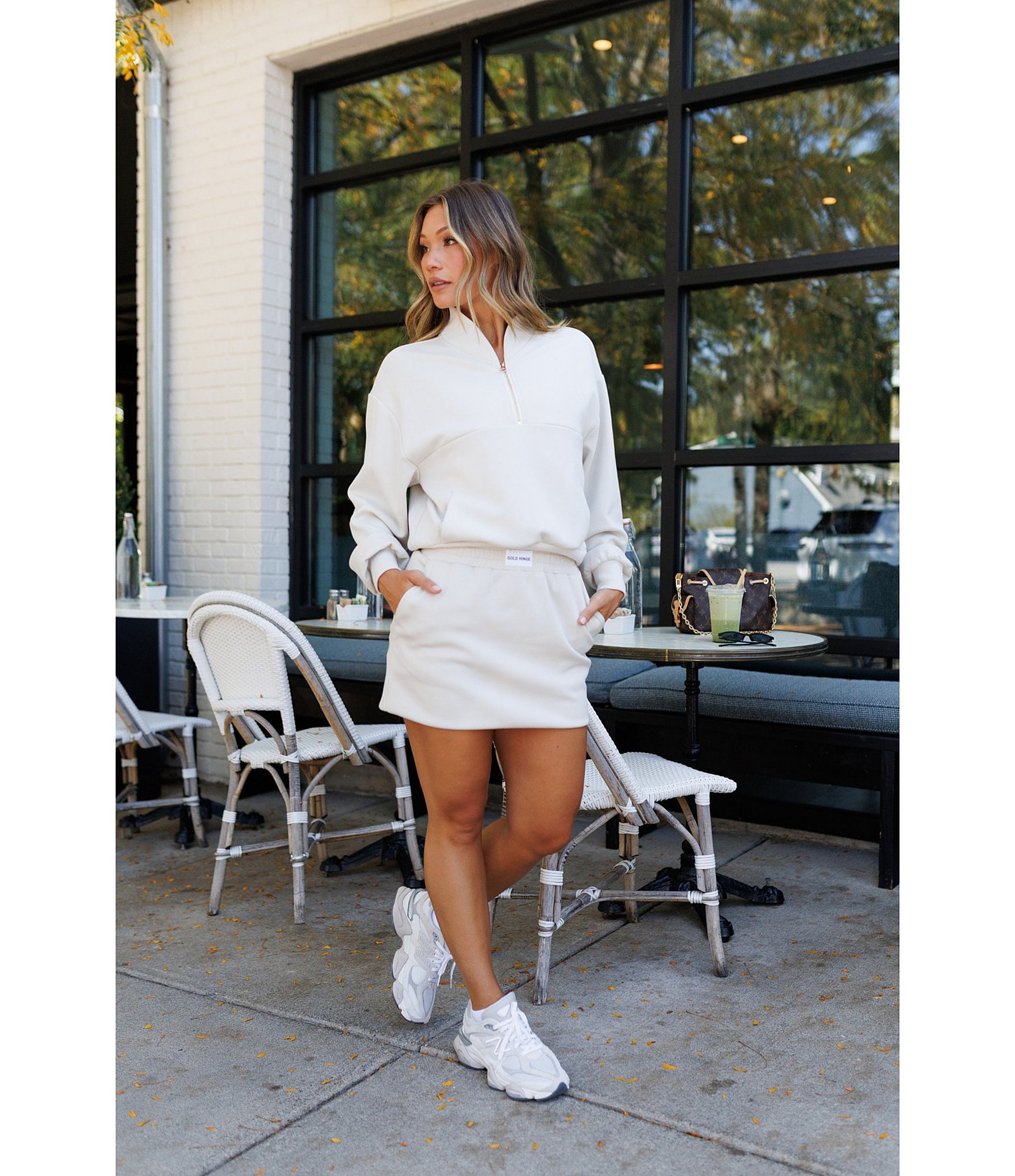 GOLD HINGE LuxeSoft™ Lounge Coordinating Quarter-Zip Long Sleeve Pullover