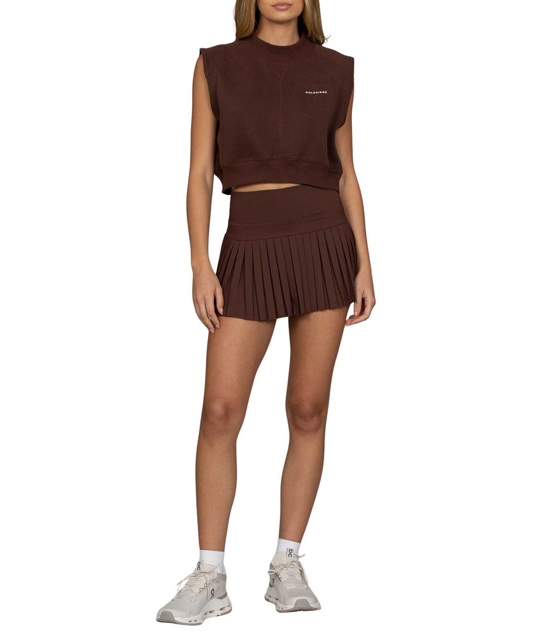 GOLD HINGE Pleated Tennis Mini Skirt