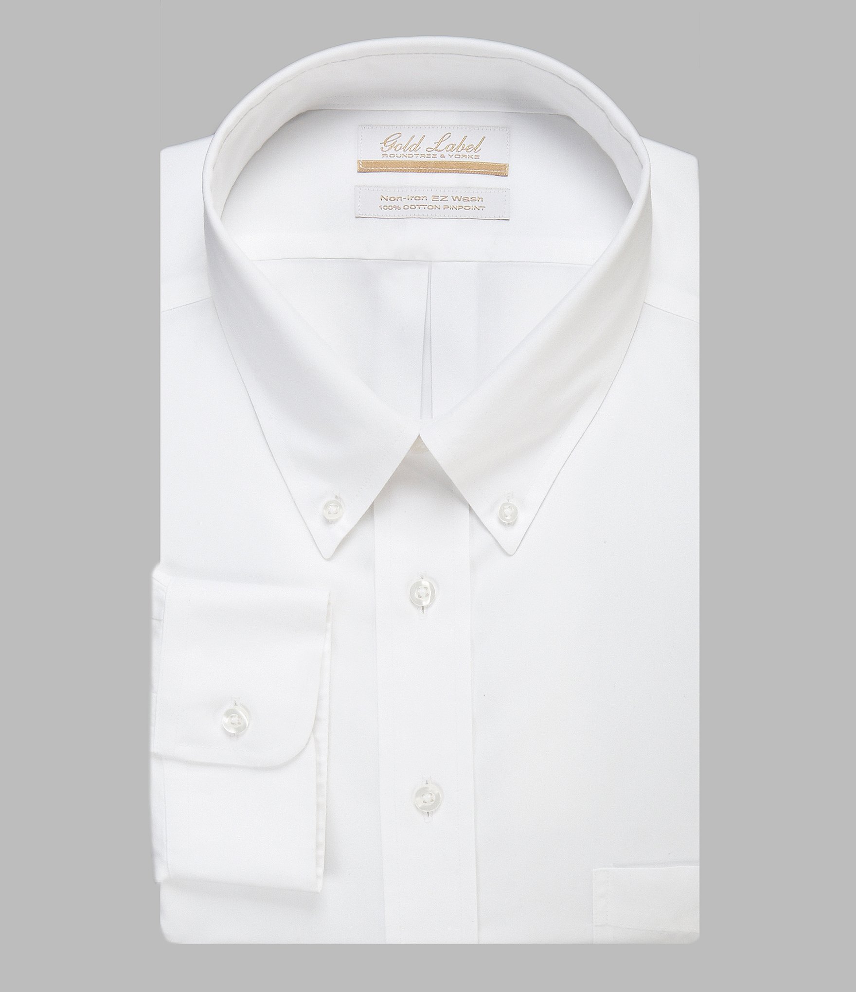 Rochester by DXL Big and Tall Non-Iron Textured Solid Dress Shirt 