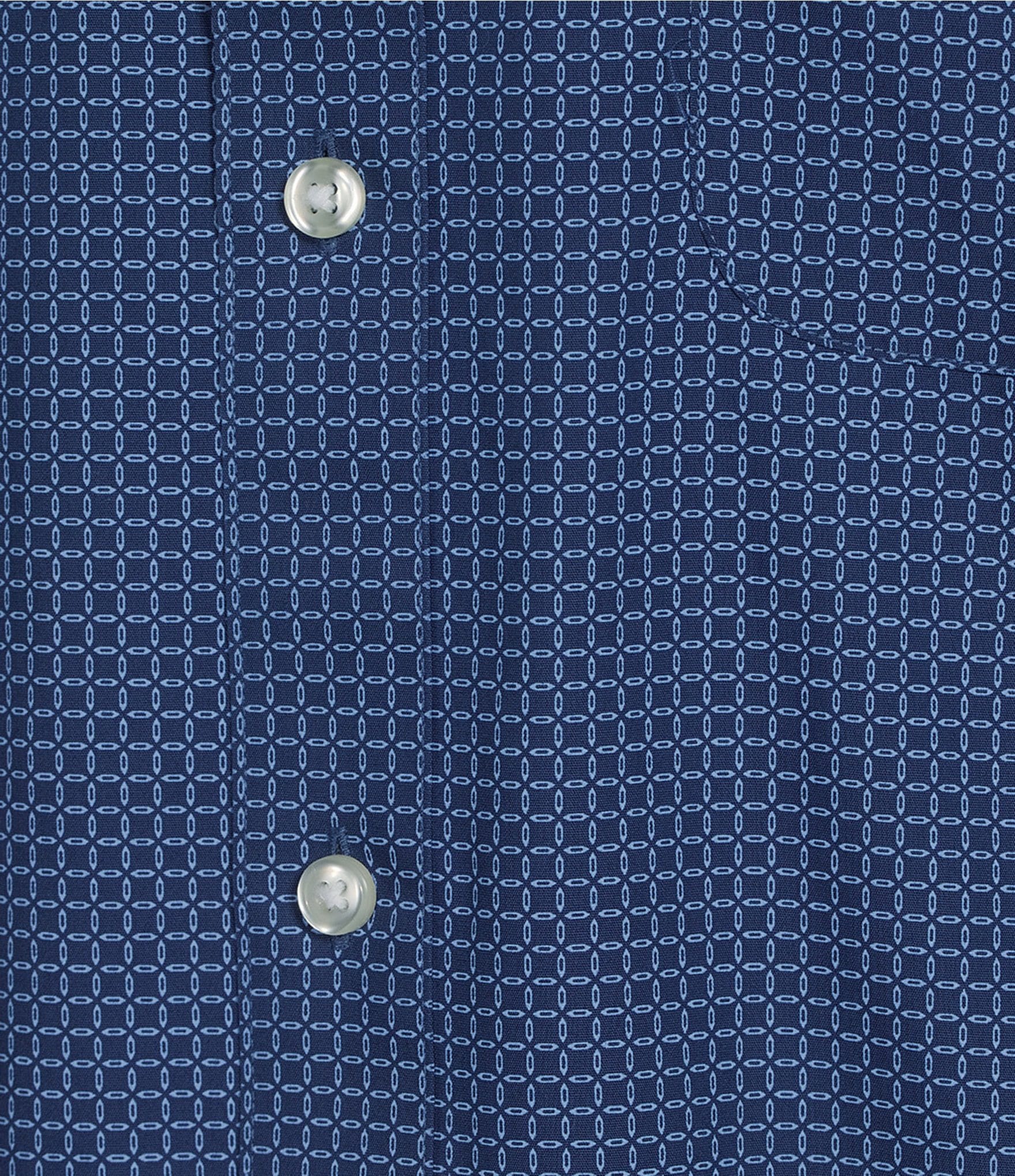Gold Label Roundtree & Yorke Big & Tall Non-Iron Short Sleeve Circle Print Poplin Sport Shirt