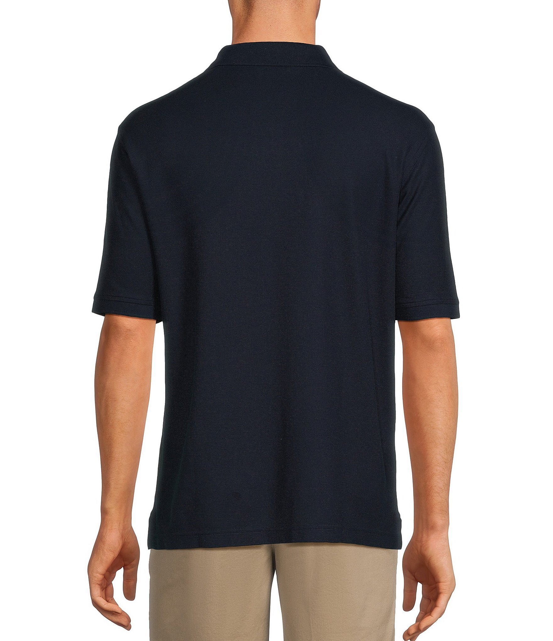 Gold Label Roundtree & Yorke Big & Tall Non-Iron Short Sleeve Solid Pique Polo Shirt