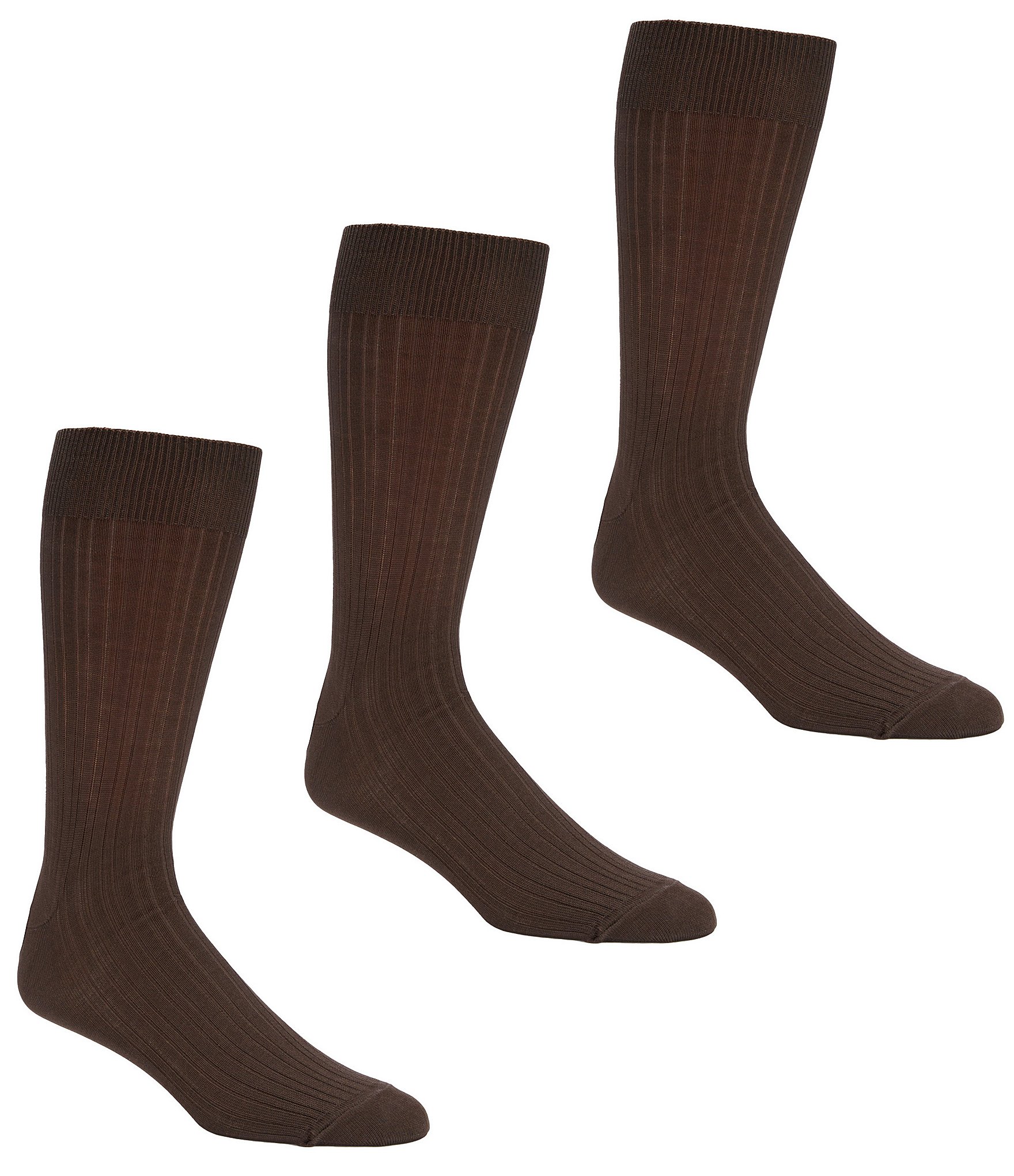 Gold Label Roundtree & Yorke Big & Tall Solid Crew Dress Socks 3-Pack