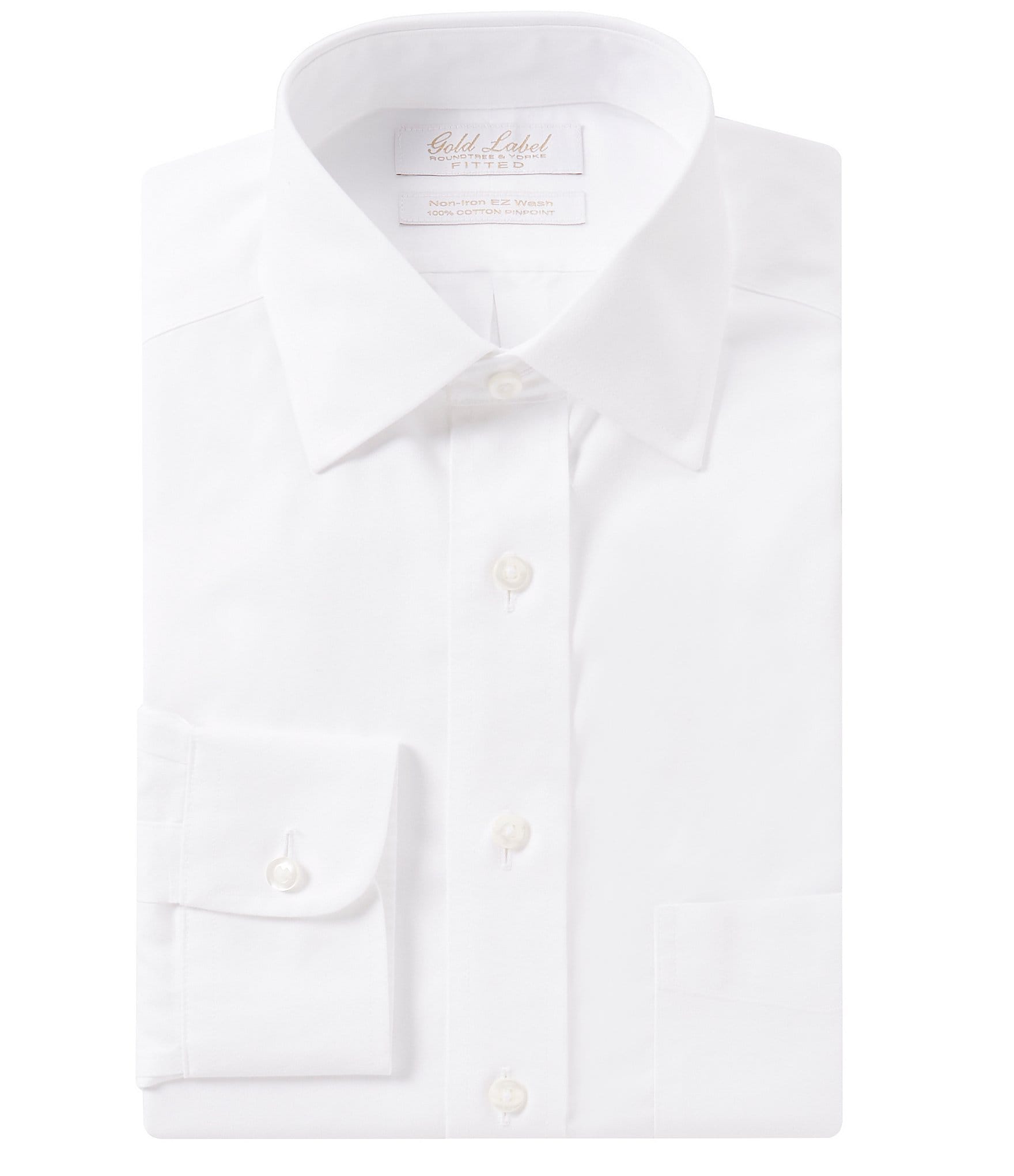 Buttoned Down Mens Classic-Fit Spread Collar Solid Non-Iron Dress Shirt Brand