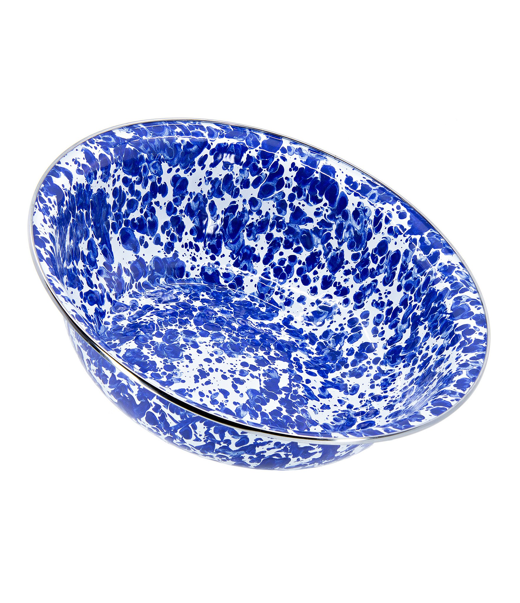 Golden Rabbit Enamelware Cobalt Swirl Serving Bowl