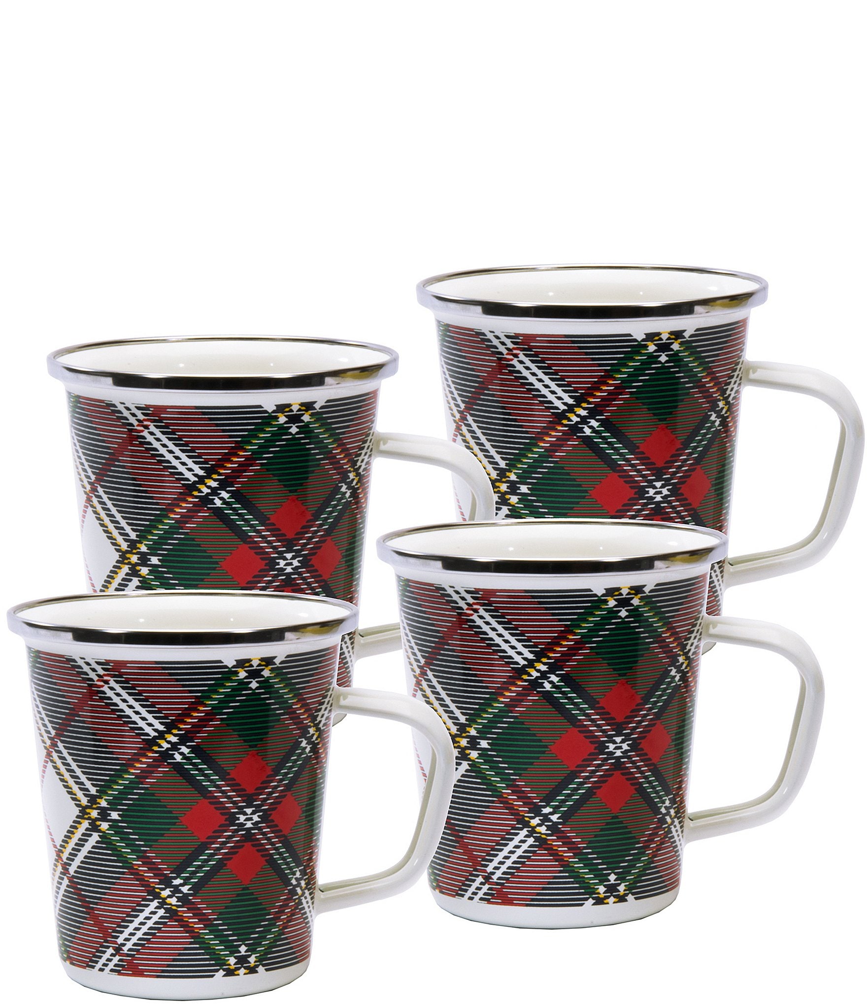 Festive Fall Glass Coffee Mugs - Set of 4