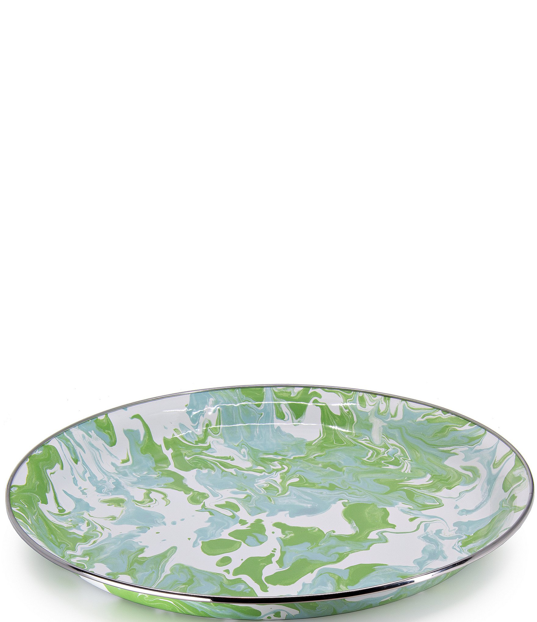 Golden Rabbit Enamelware Marbled Modern Monet Tray