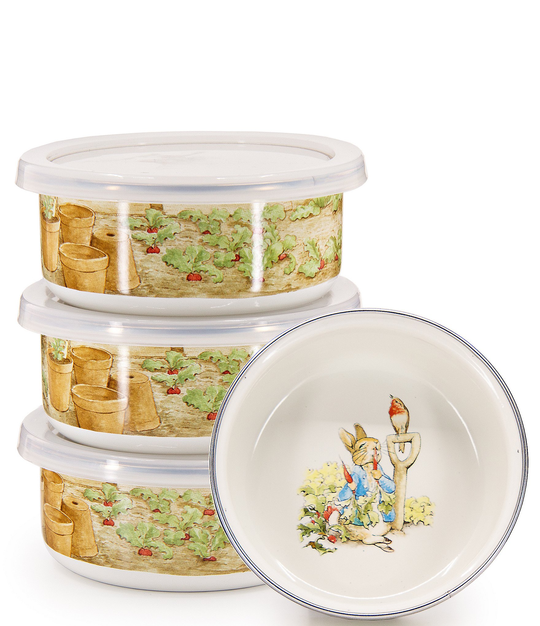 Golden Rabbit Enamelware Peter Rabbit™ Child Bowls, Set of 4