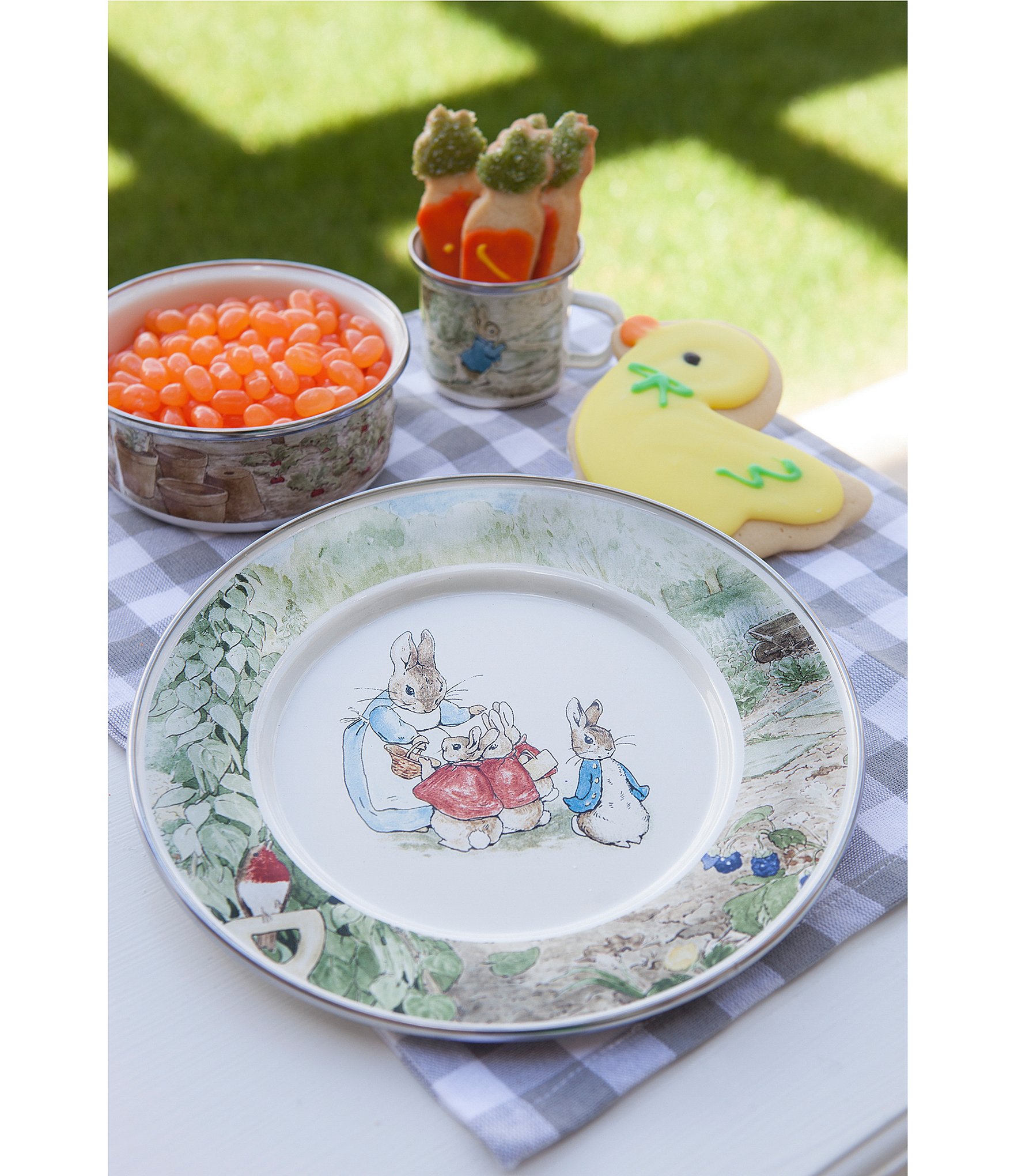 Golden Rabbit Enamelware Peter Rabbit™ Child Plates, Set of 4