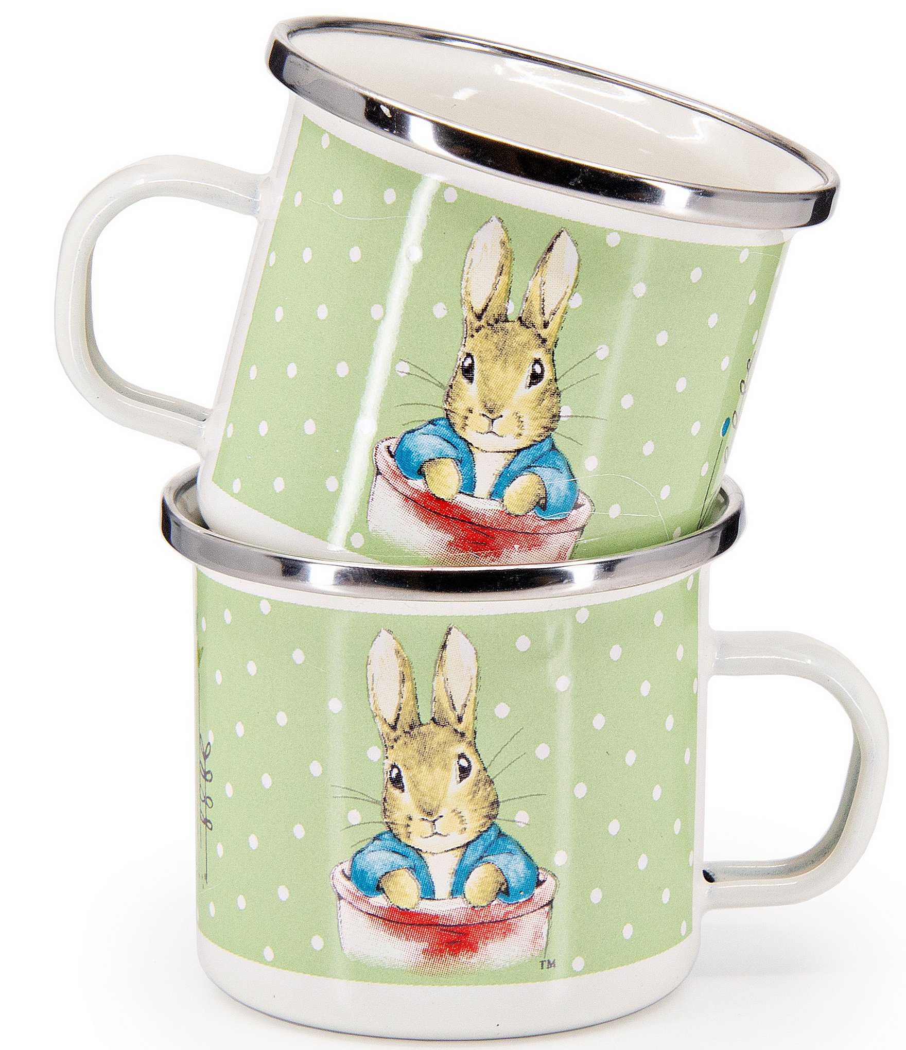 Golden Rabbit Enamelware Polka Dot Peter Rabbit™ Child Set