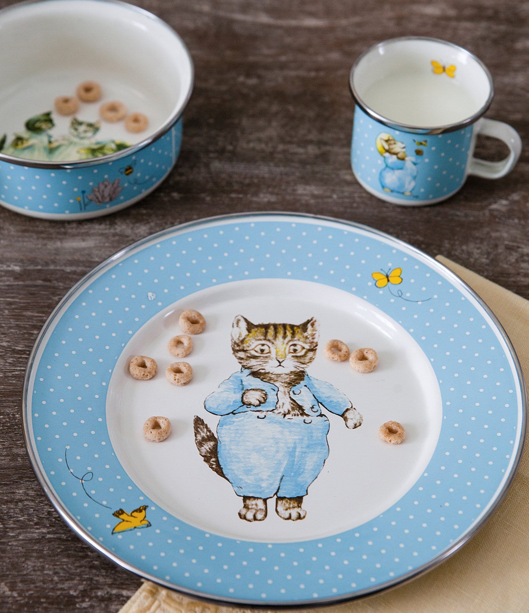 Golden Rabbit Enamelware Tom Kitten Child Set