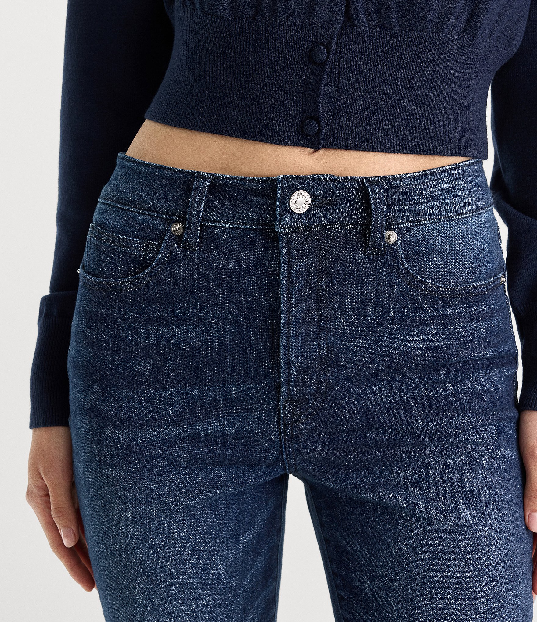 Good American Good Classic Bootcut High Rise Denim Jeans