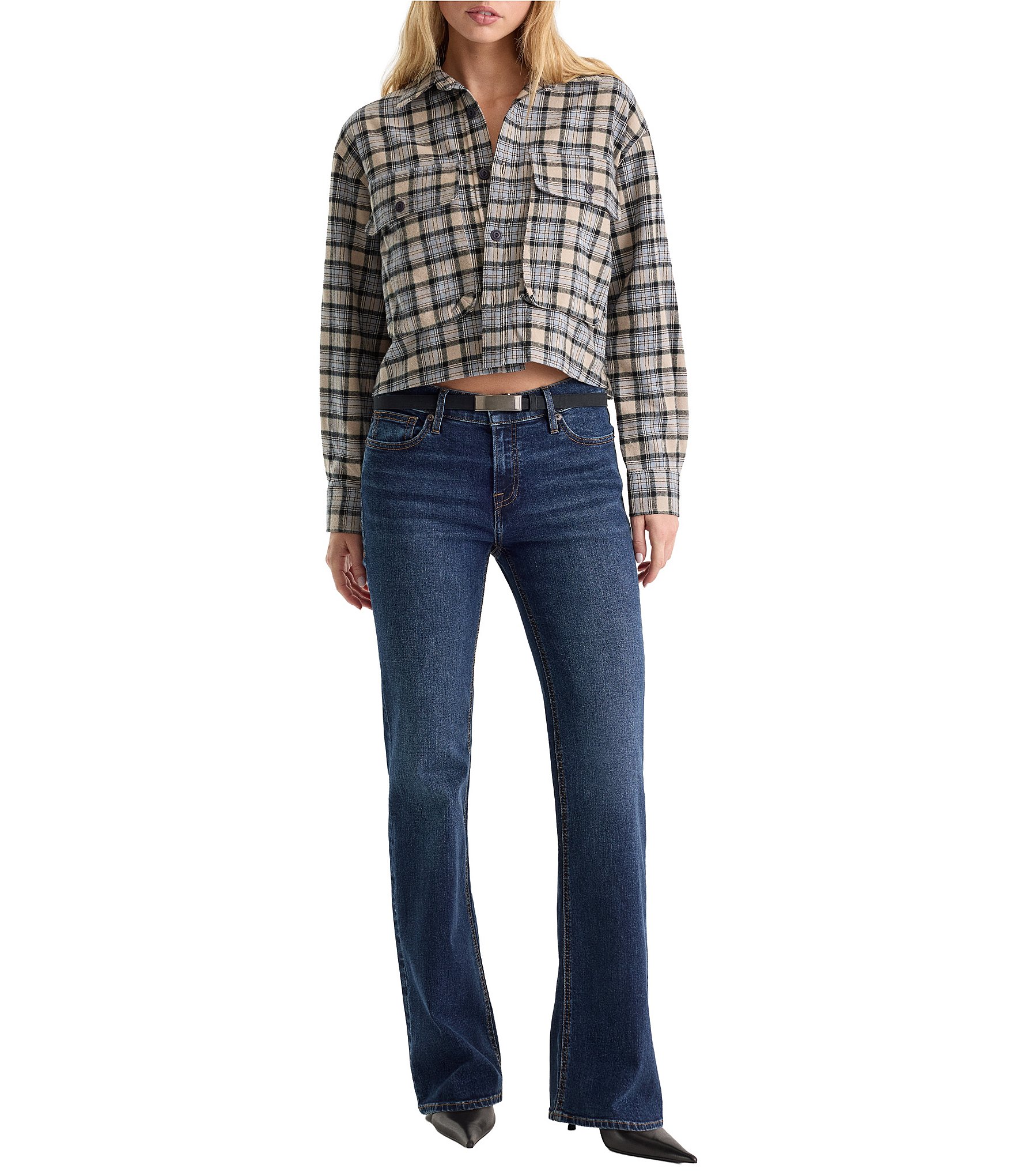 Good American Good Low Rise Bootcut Denim Jeans