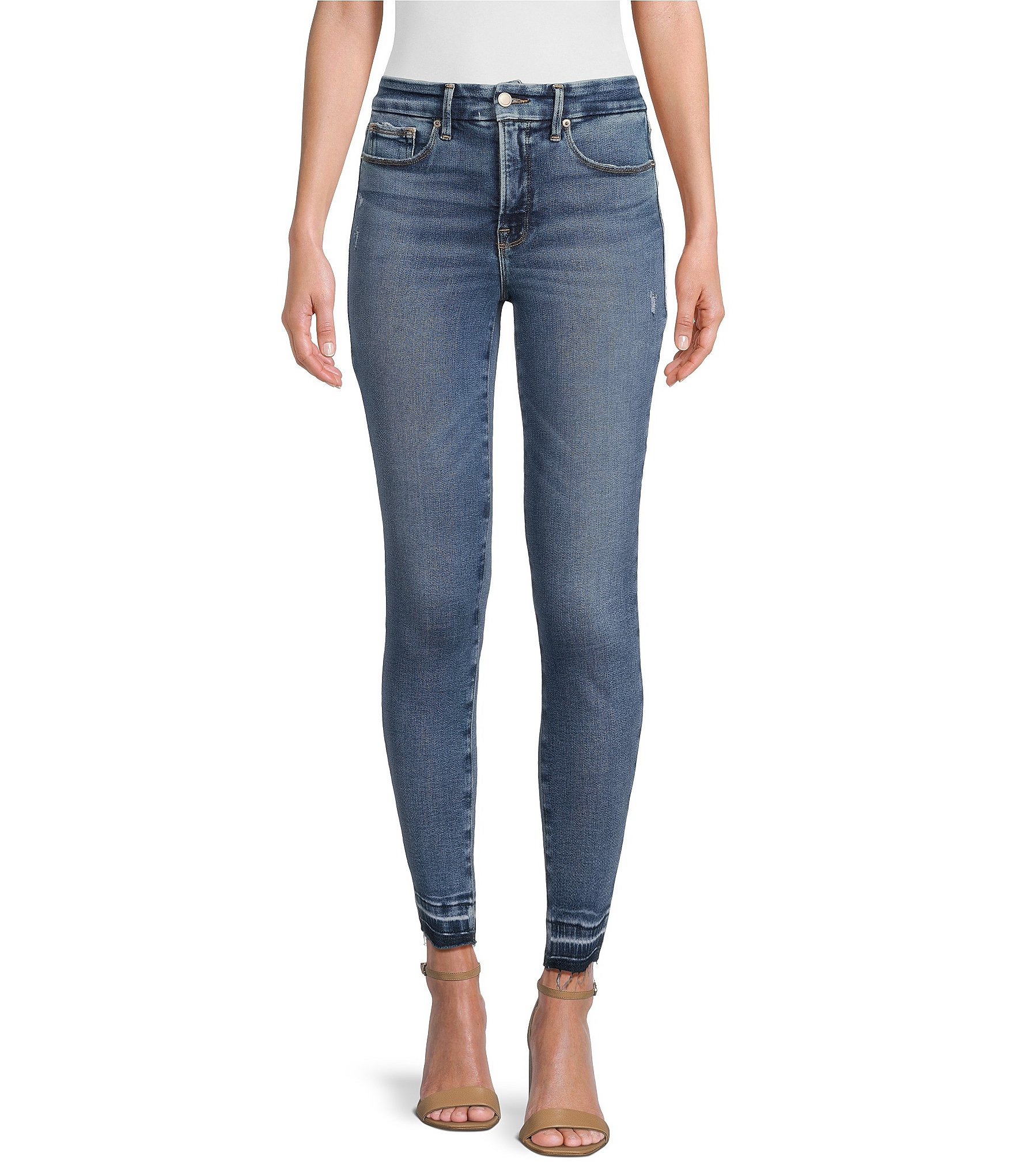 Good American Good Waist Crop Released Hem Jeans | Dillard's