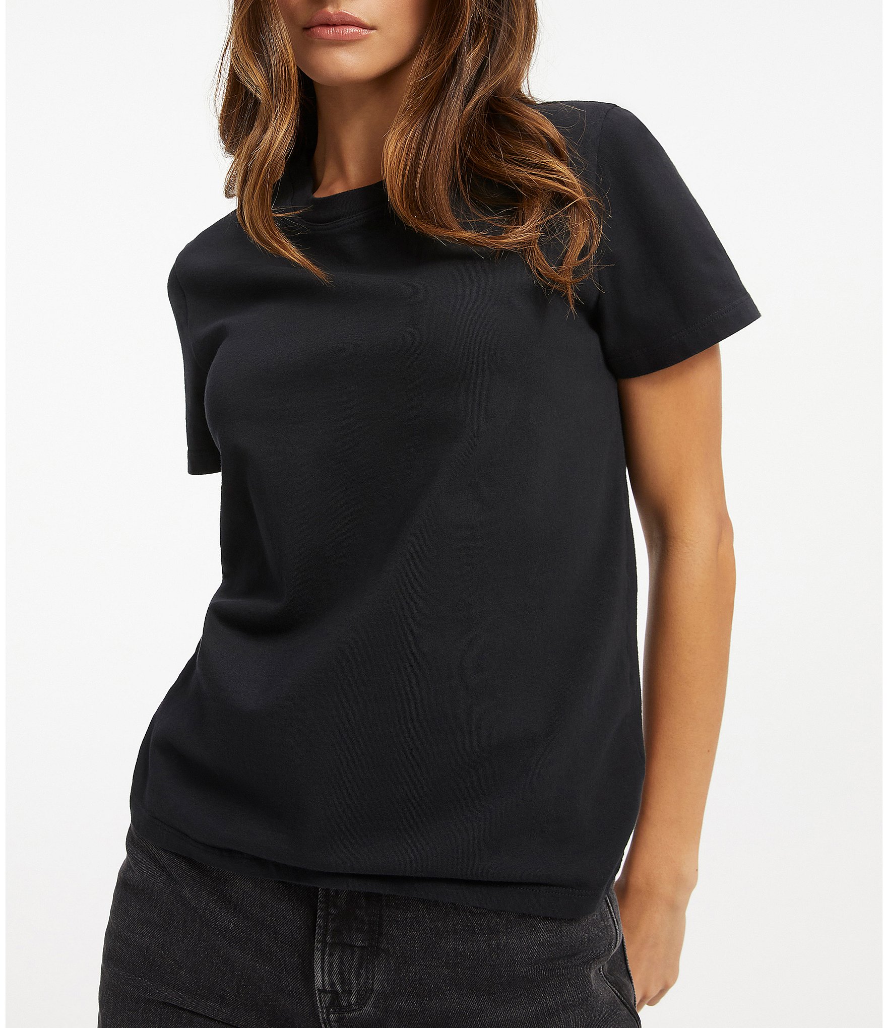 Good American Heritage Crew Neck Short Sleeve Tee Shirt Dillard s