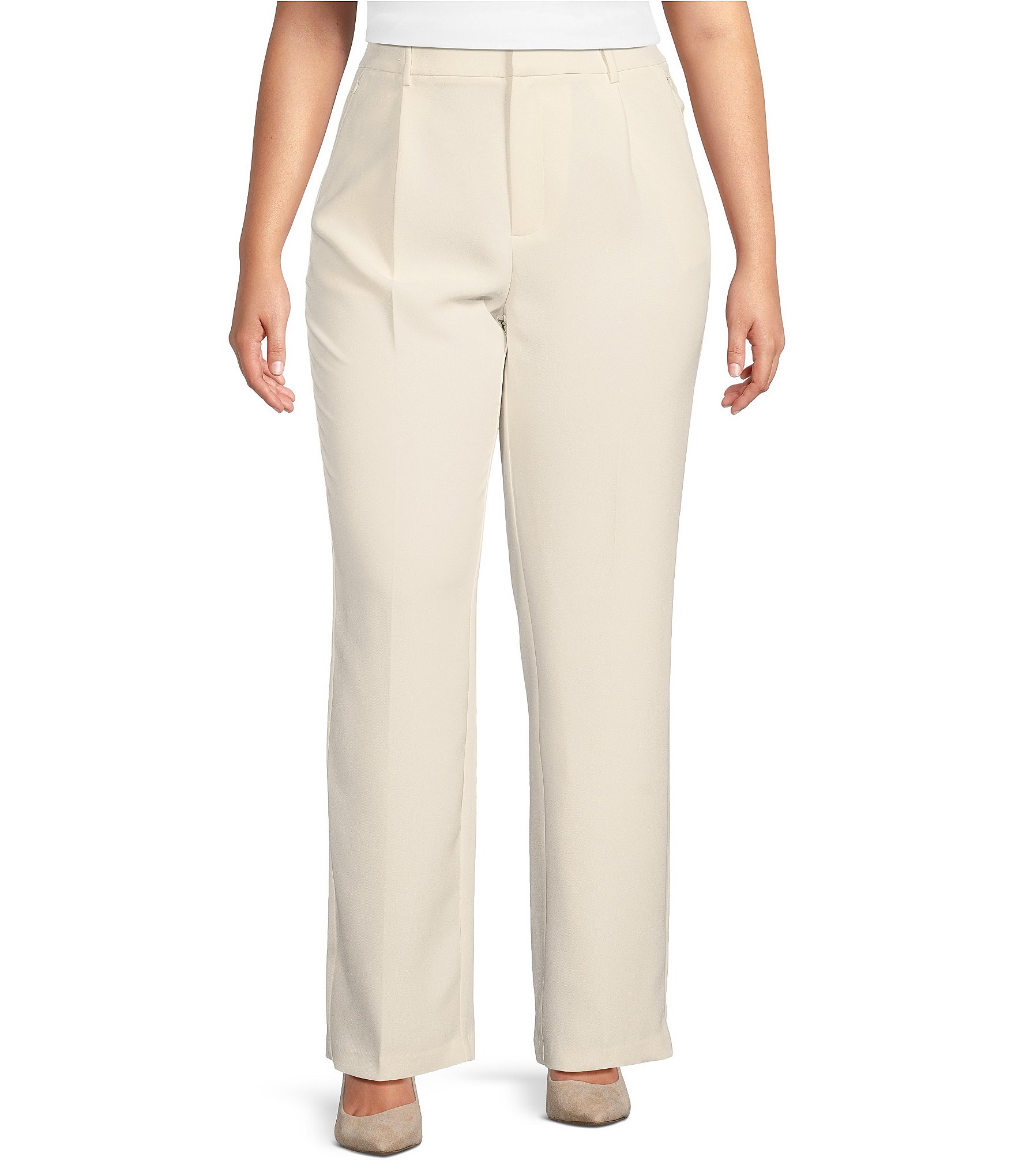 Good American Plus Size Luxe Suiting Column Trouser | Dillard's