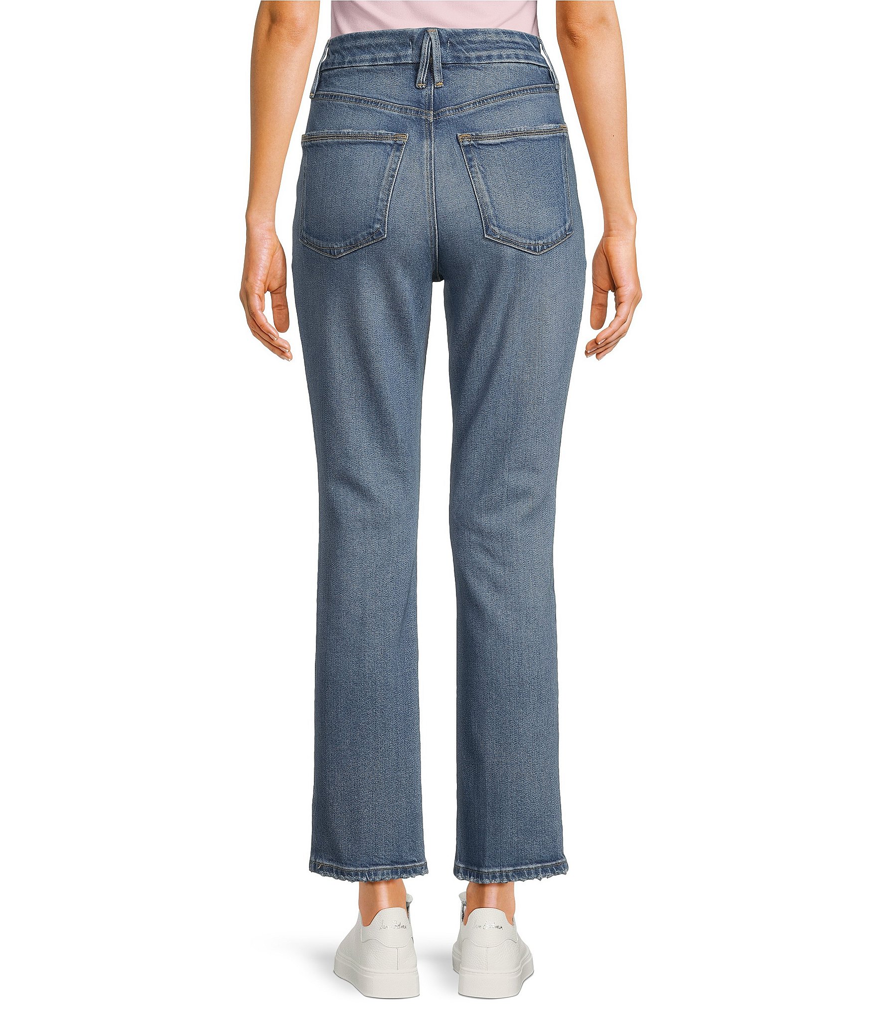 Good American Soft Tech Good Legs Mid Rise Straight Jeans