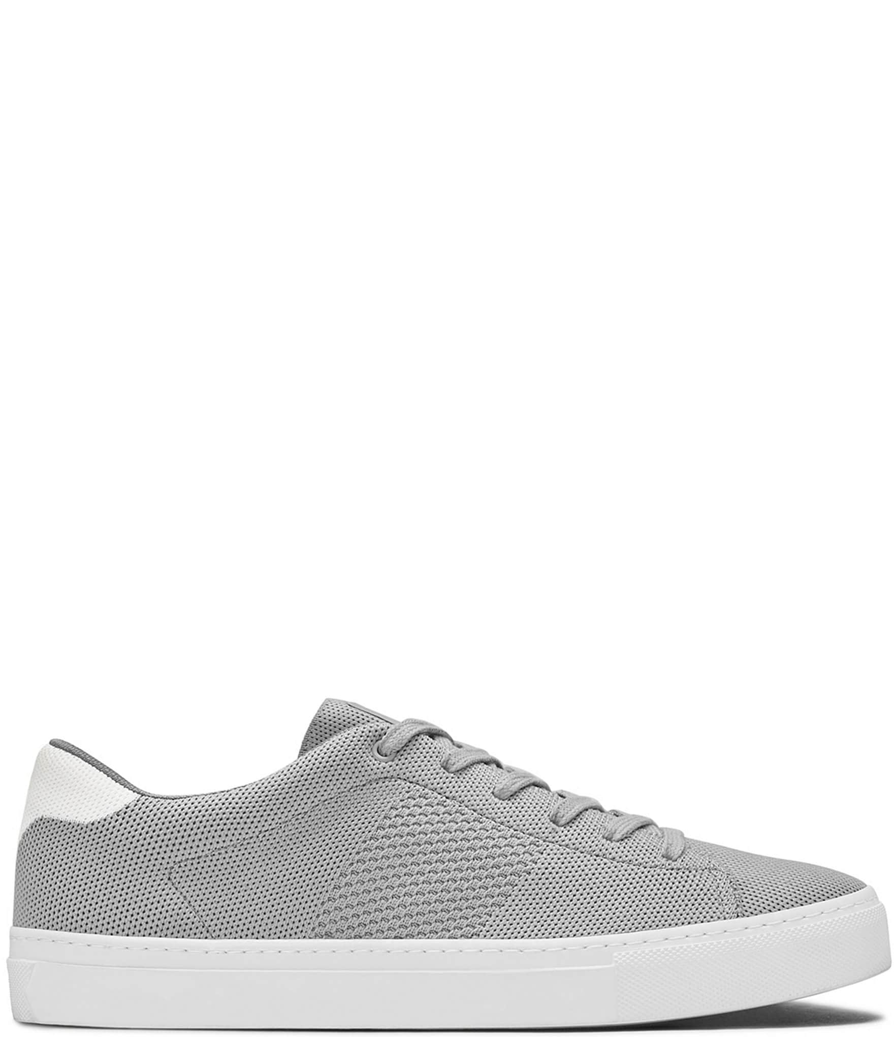 mens white knit sneakers