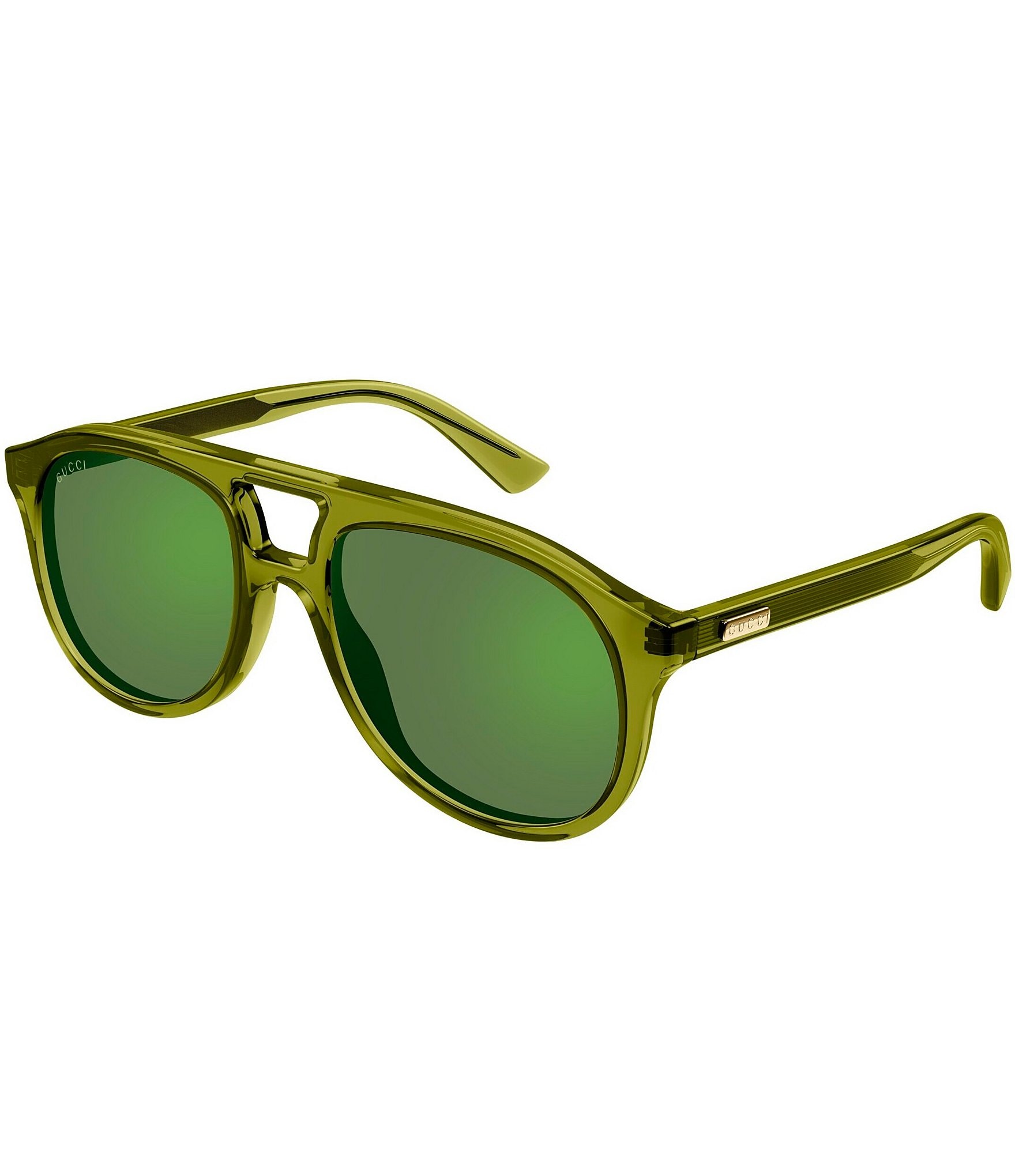 Gucci clear best sale sunglasses mens