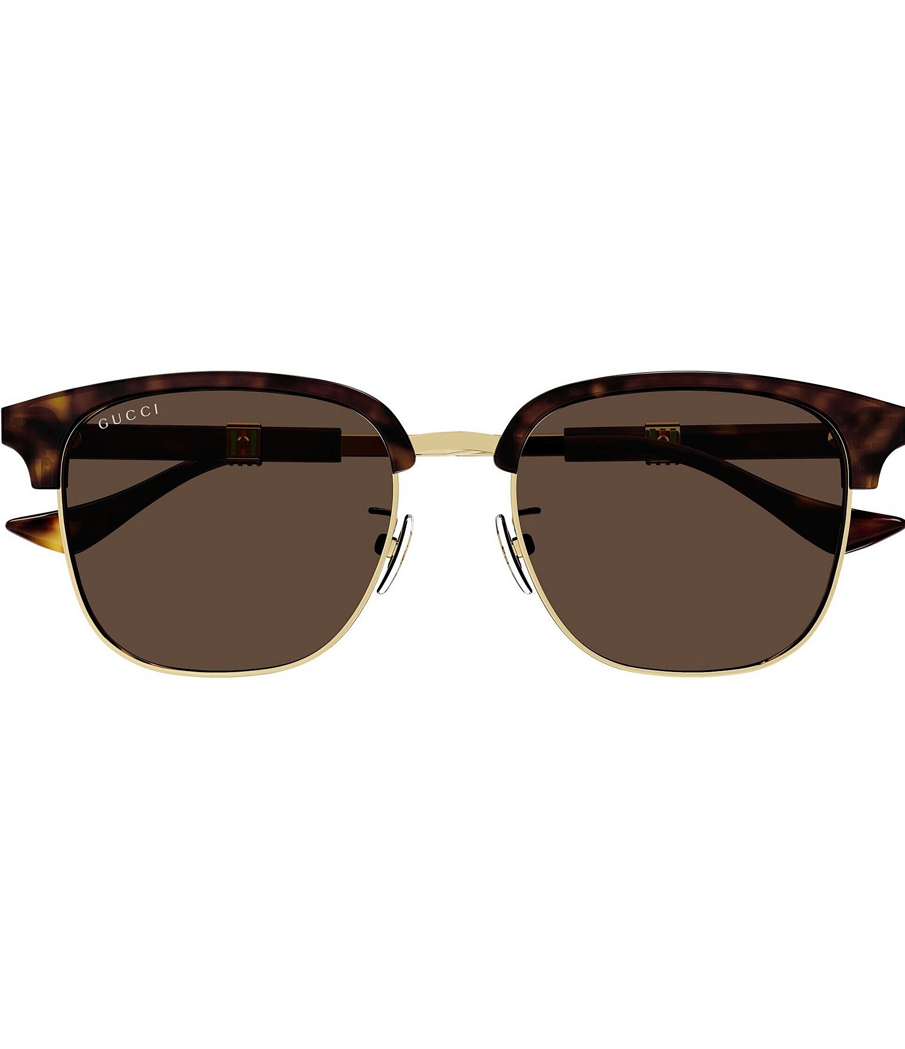 Gucci Men's Running Web 55mm Havana Round Sunglasses