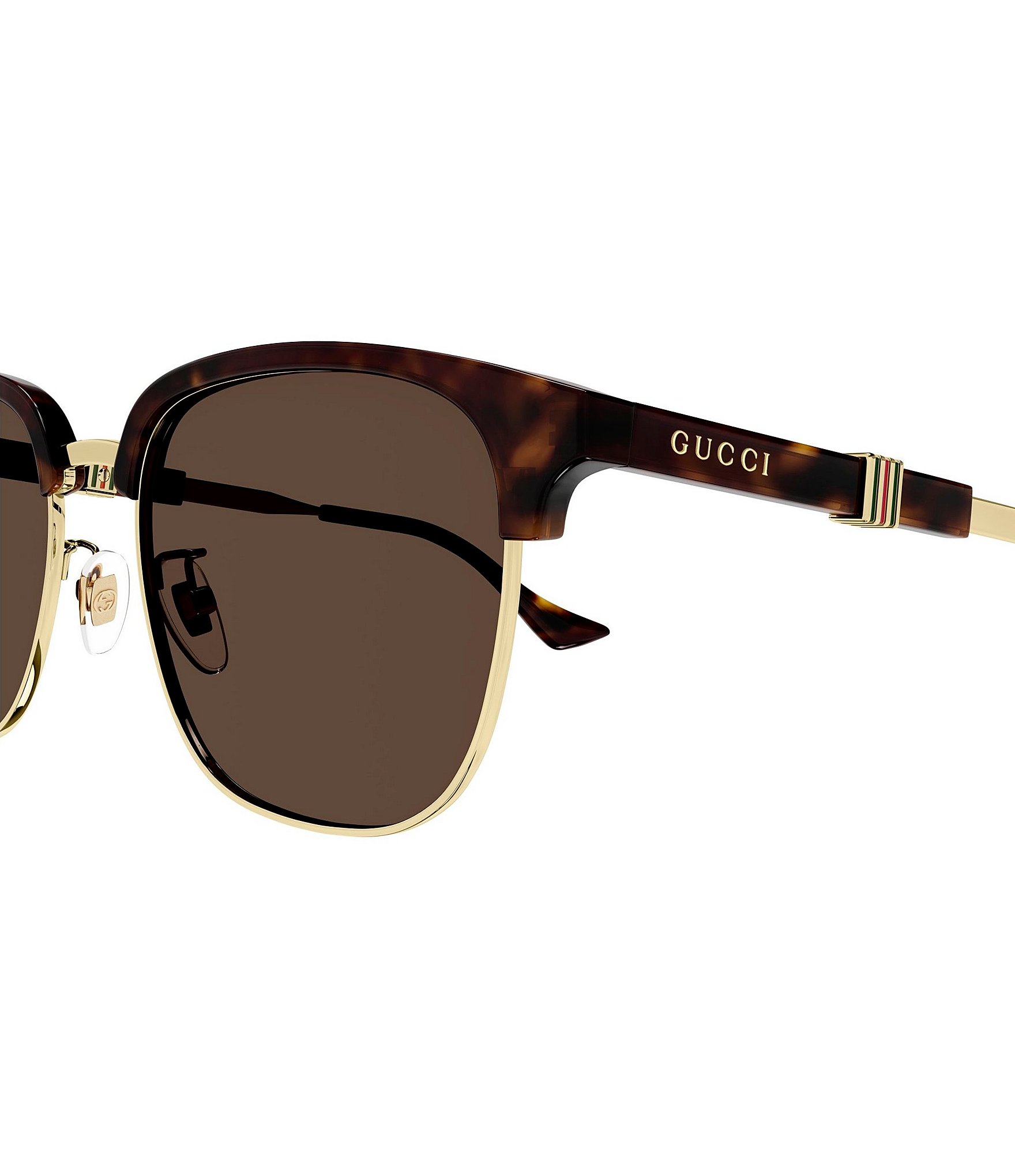 Gucci Men's Running Web 55mm Havana Round Sunglasses