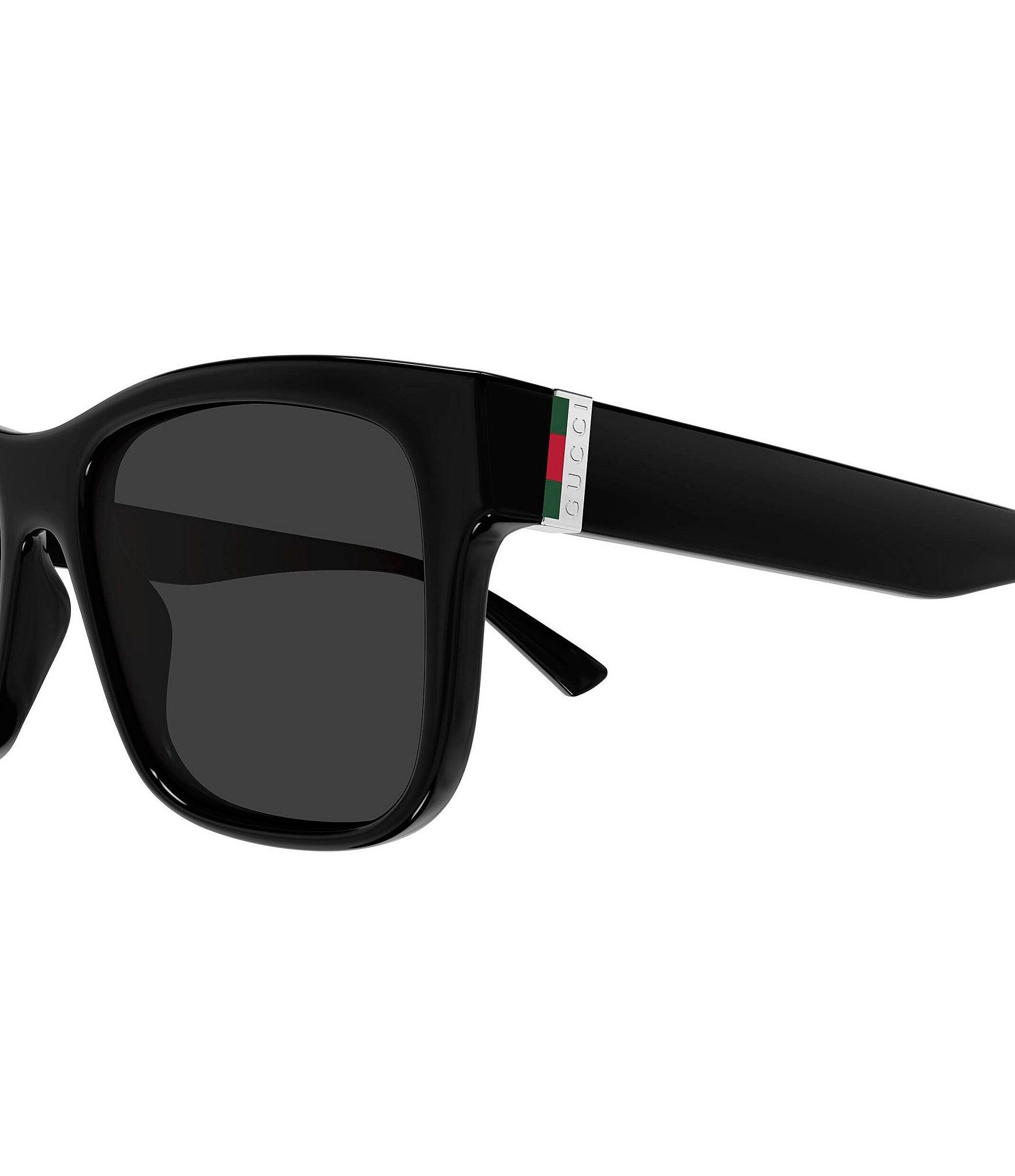 Gucci Men's Web Stripe 55mm Square Sunglasses
