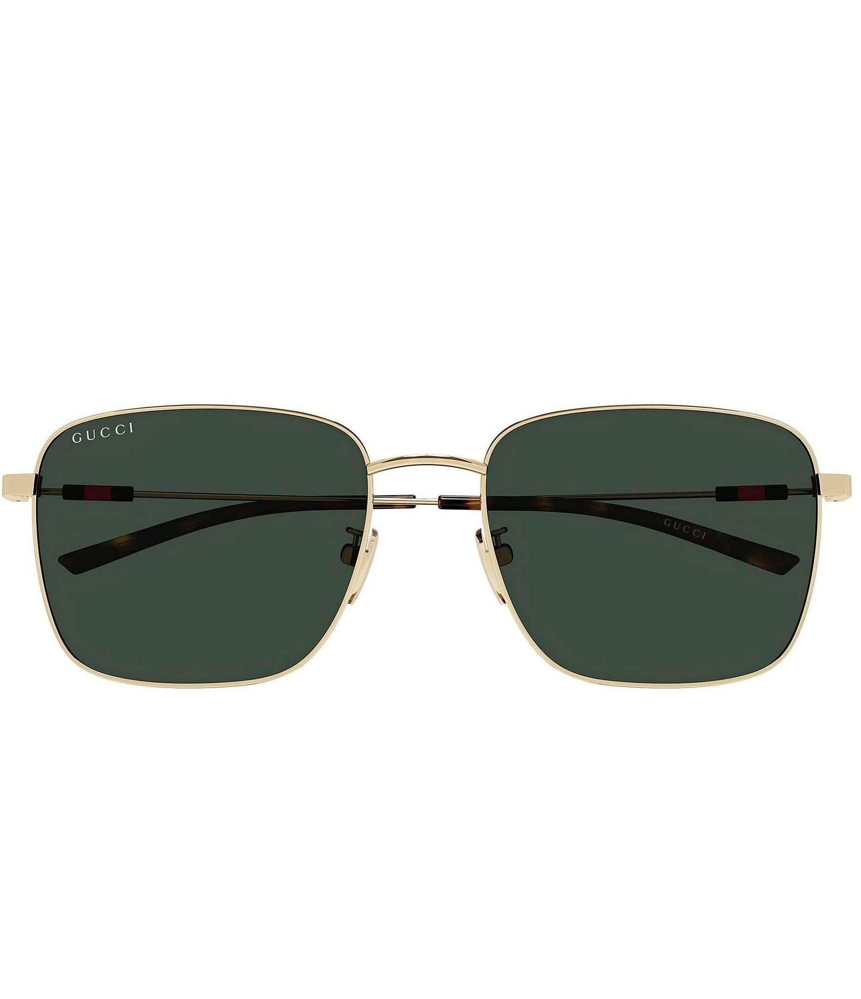 Gucci Men's Web Stripe 58mm Square Sunglasses