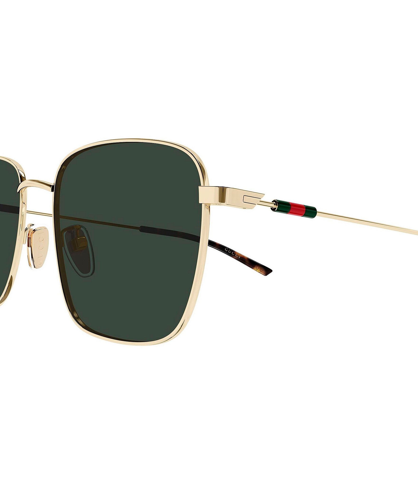 Gucci Men's Web Stripe 58mm Square Sunglasses