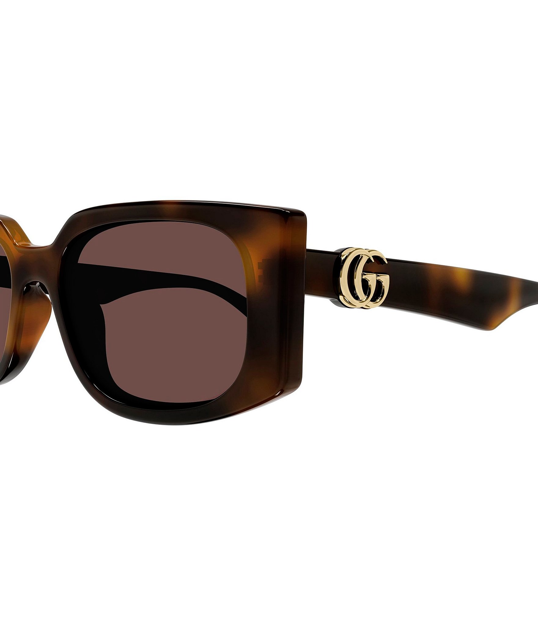 Gucci Women's GG Generation Light 55mm Havana Rectangle Sunglasses