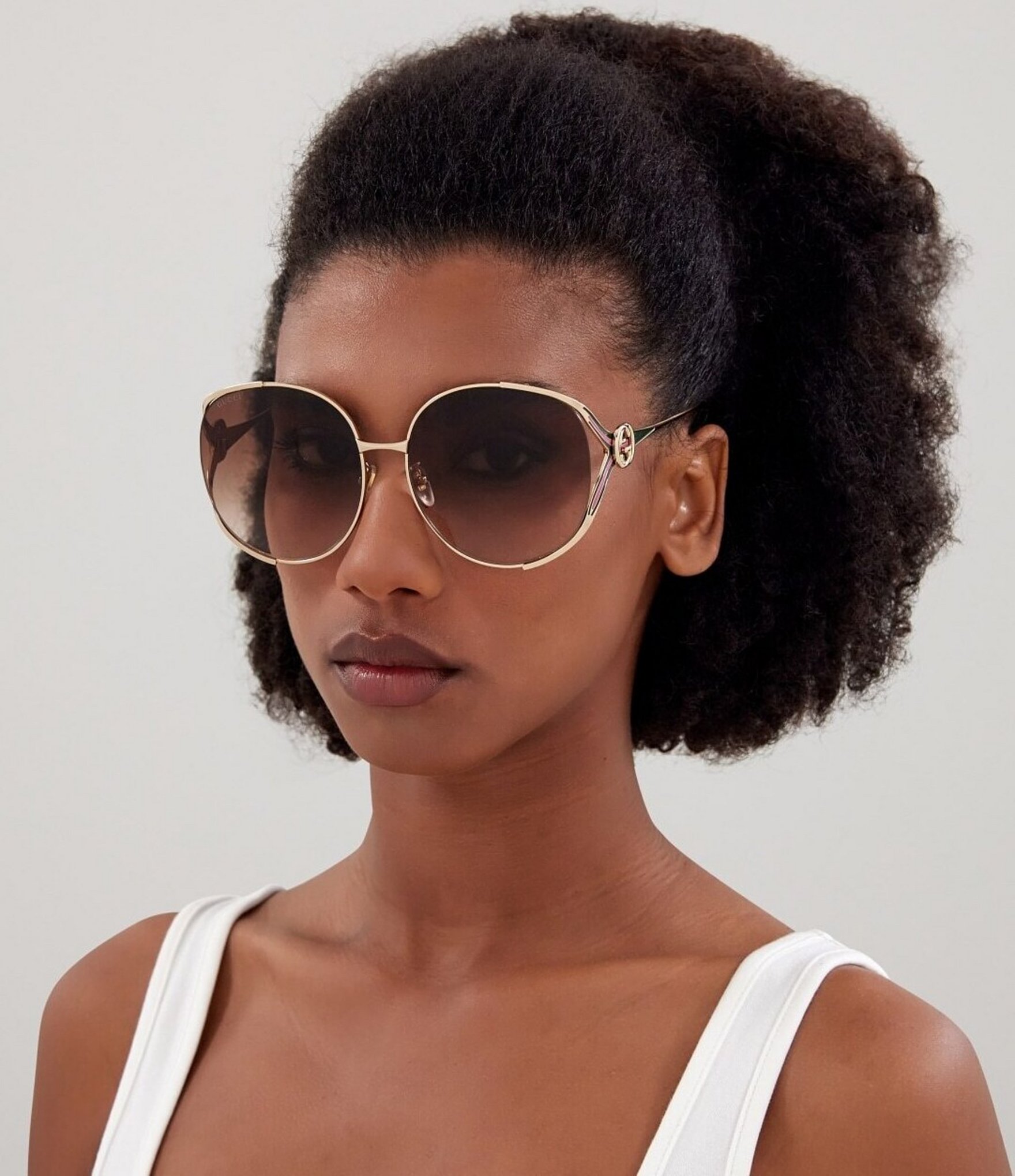 Gucci Women's Gg0225S 63mm Round Sunglasses