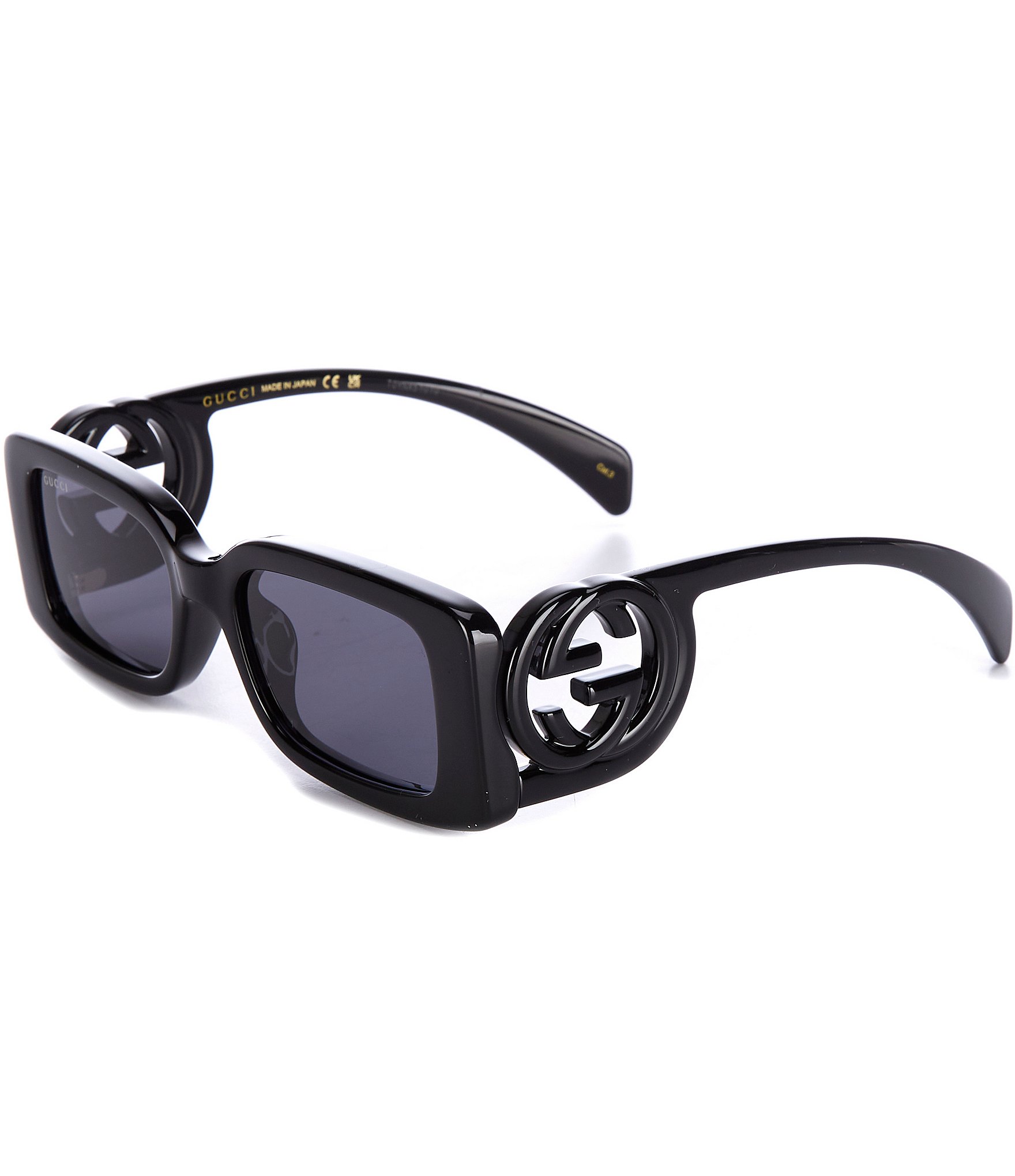 Gucci - Rectangular Metal Sunglasses - Gold - Gucci Eyewear - Avvenice