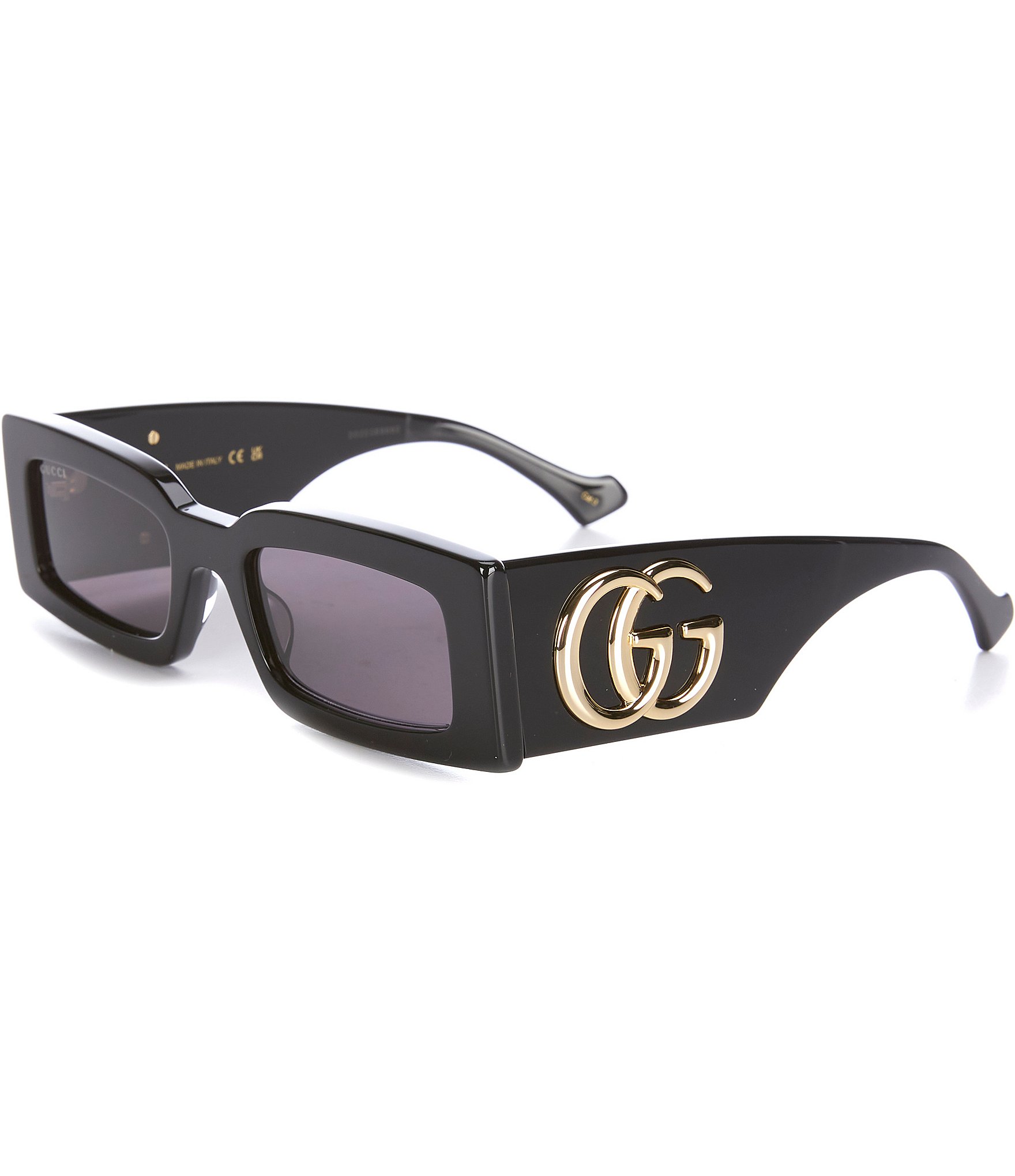 Gucci 53mm Rectangle Sunglasses in Black