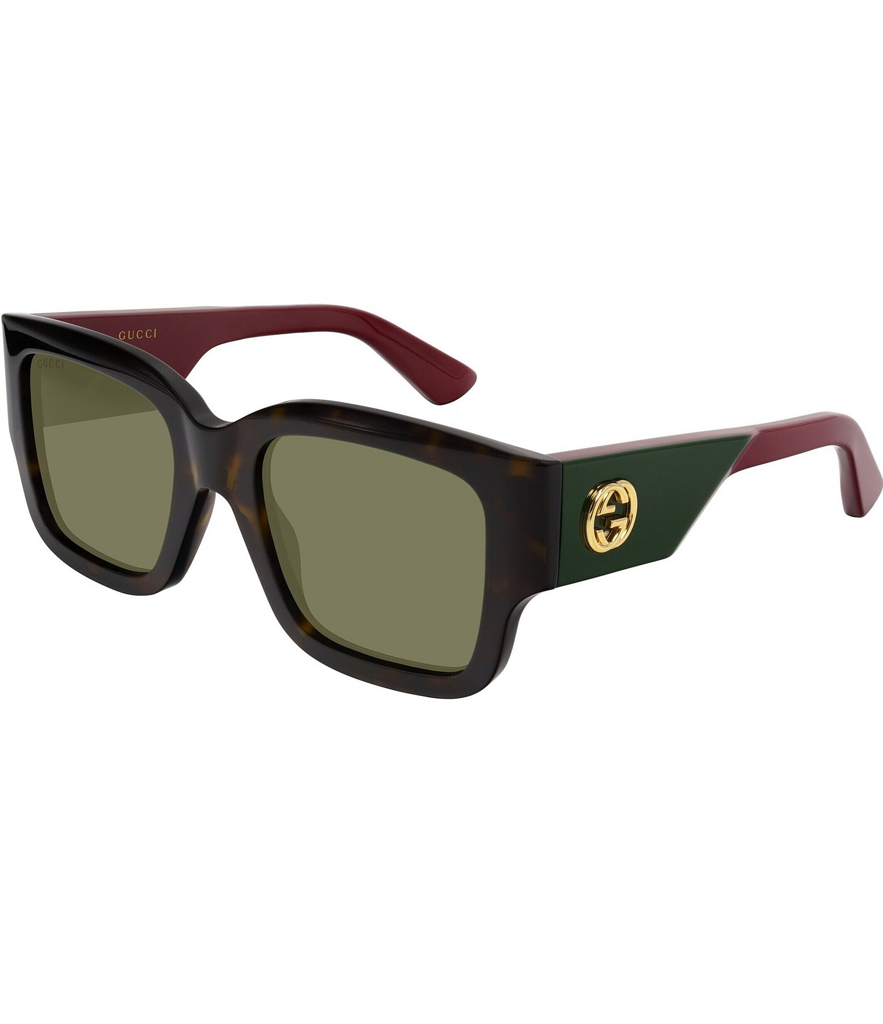 Gucci Women's Oblique 52mm Havana Square Sunglasses | Dillard's Gucci Women's Oblique 52mm Havana Square Sunglasses | Dillard's