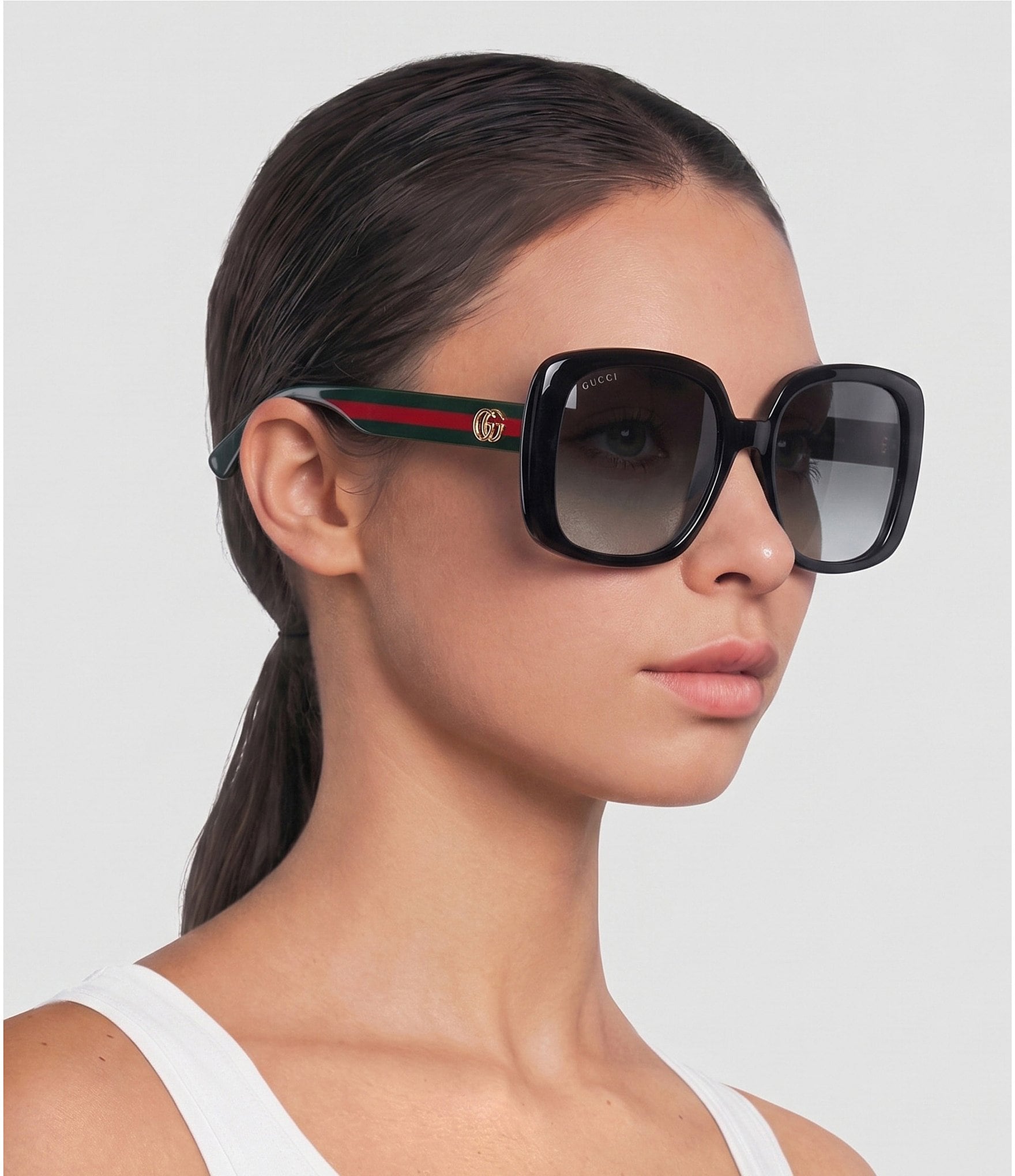 Gucci Women's Black Square 56mm Sunglasses