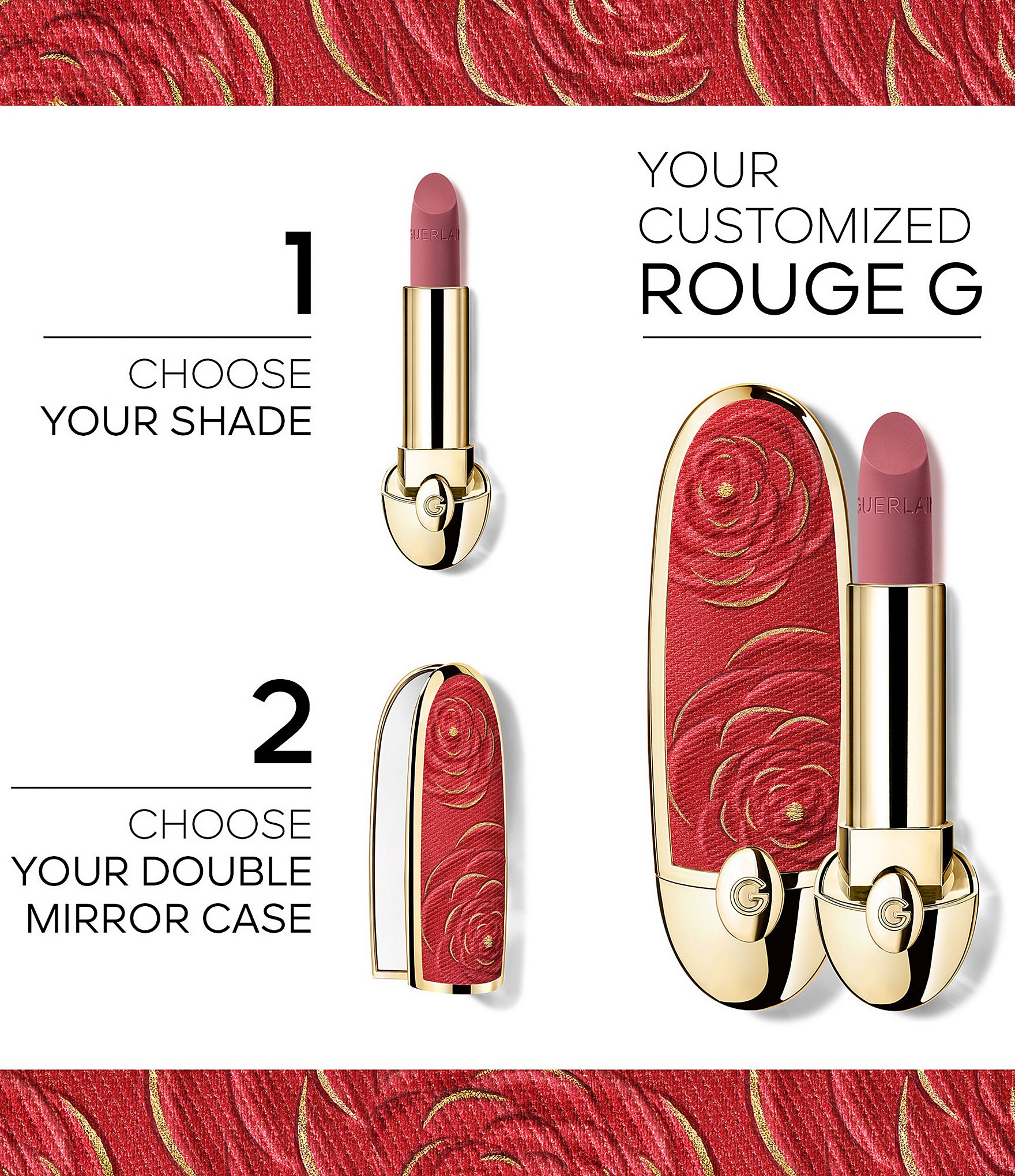 Guerlain Limited Edition Blooming Denim Collection Rouge G Customizable Lipstick Refill