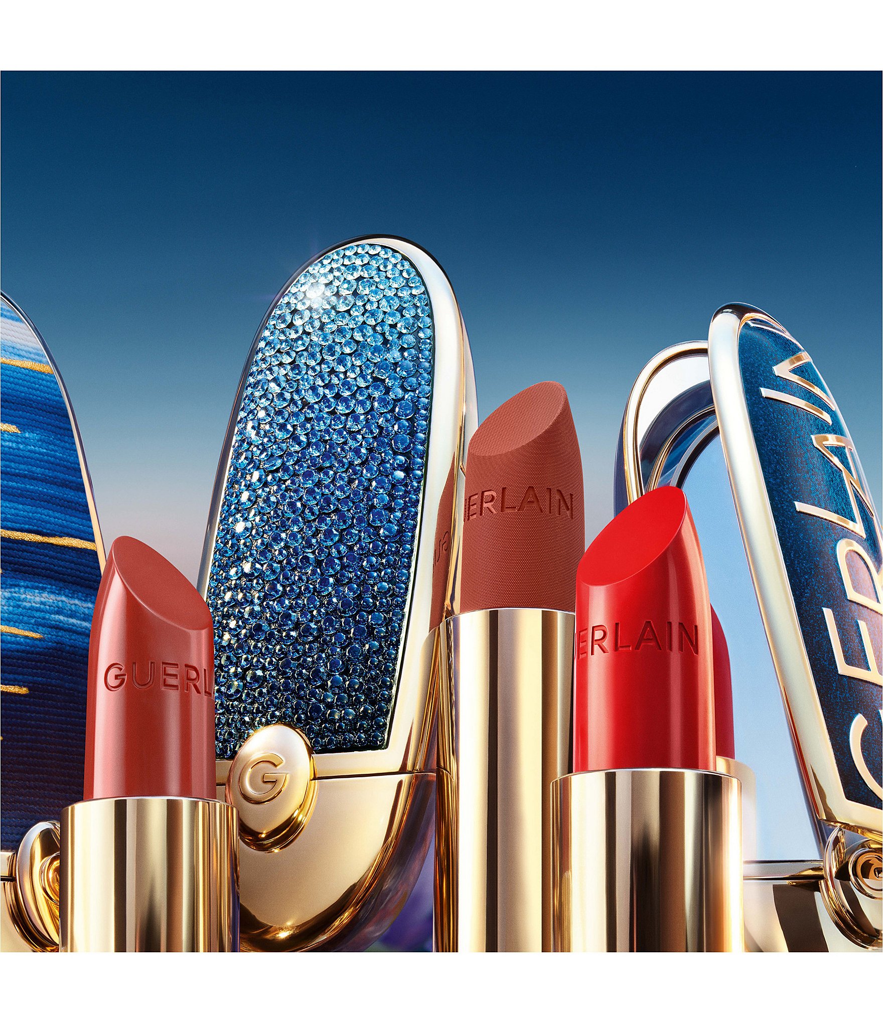 Guerlain Limited Edition L'Heure Bleue Rouge G Customizable Lipstick Case